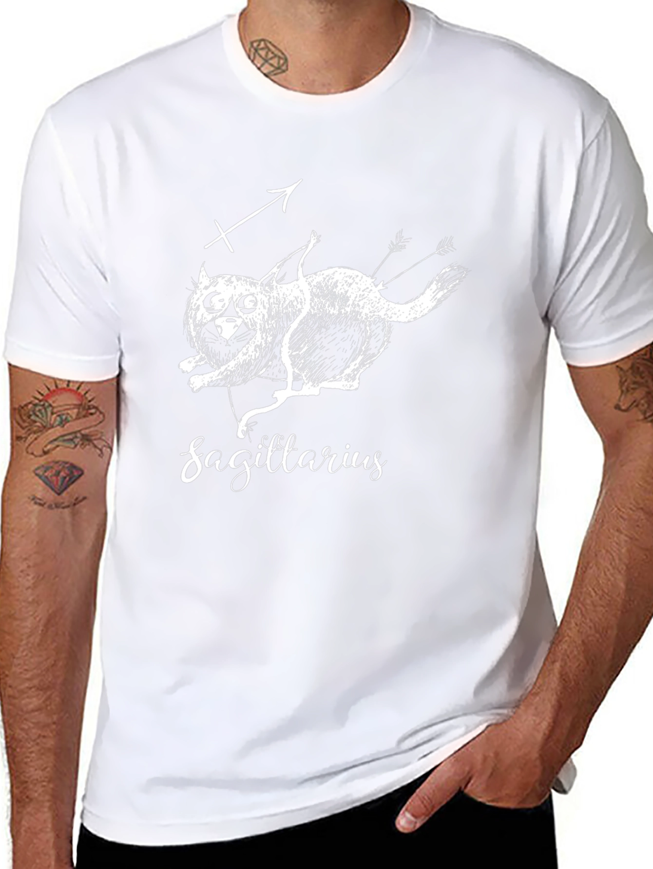 Sagittarius Zodiac Black T-Shirt