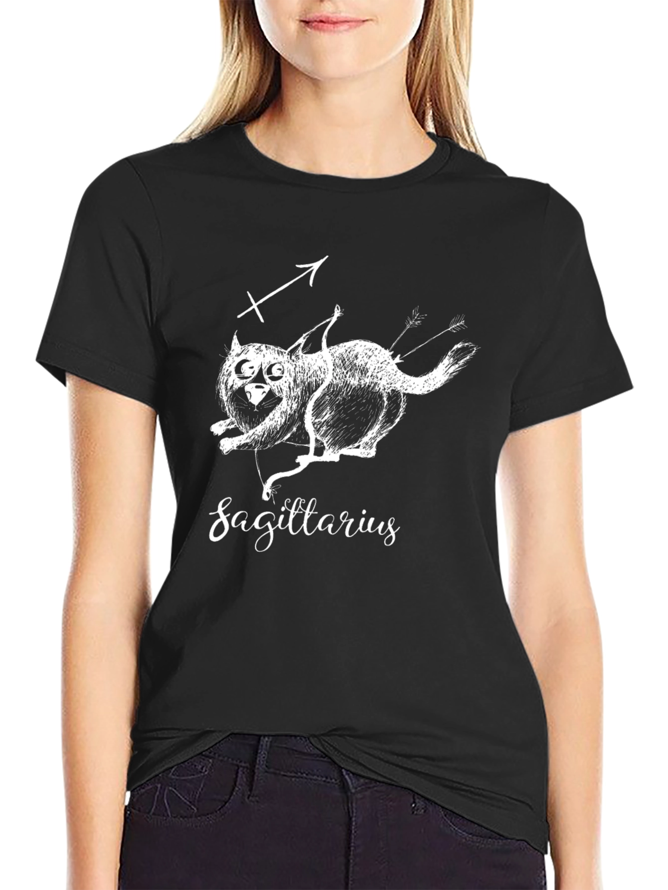 Sagittarius Zodiac Black T-Shirt