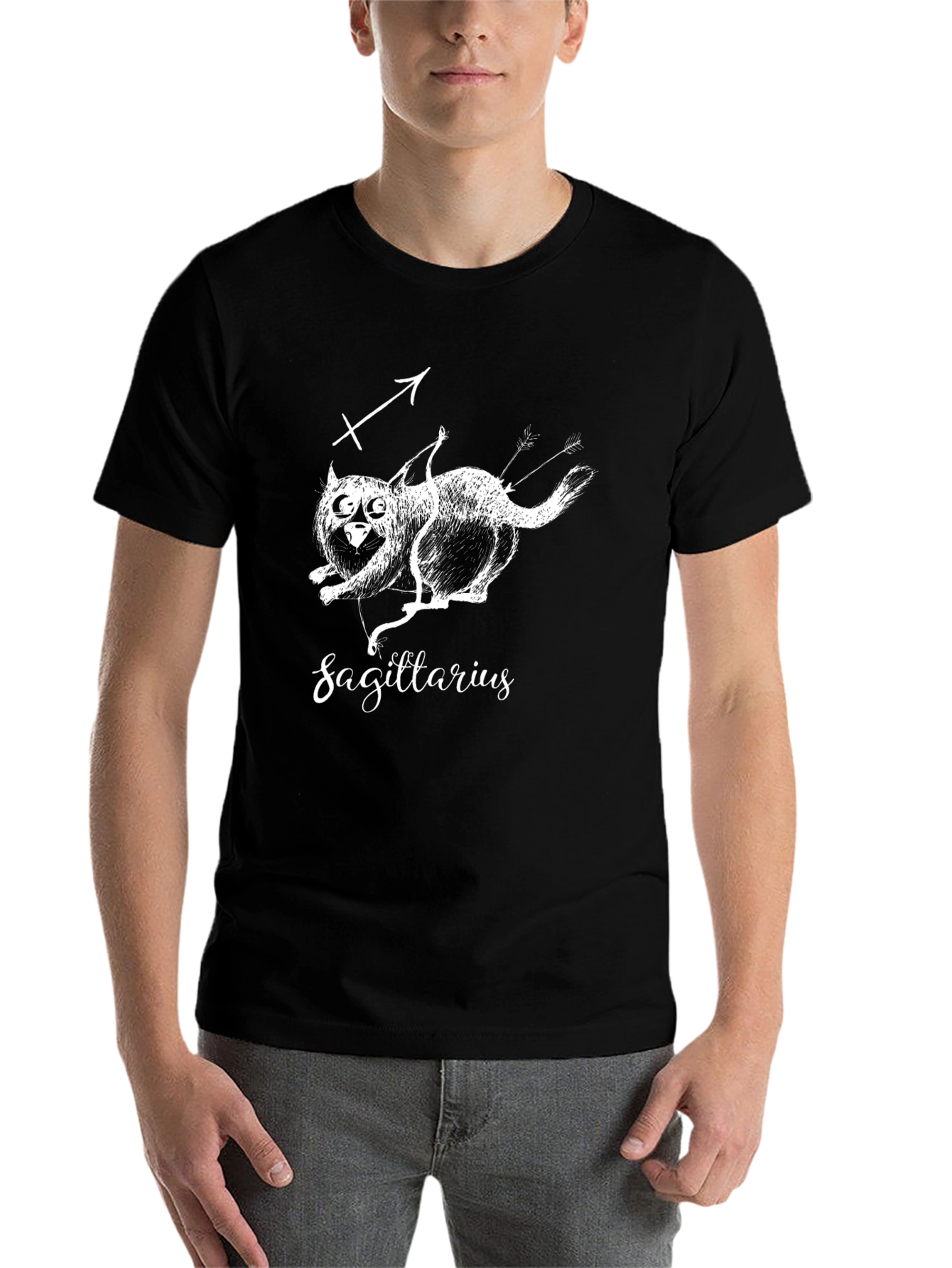 Sagittarius Zodiac Black T-Shirt