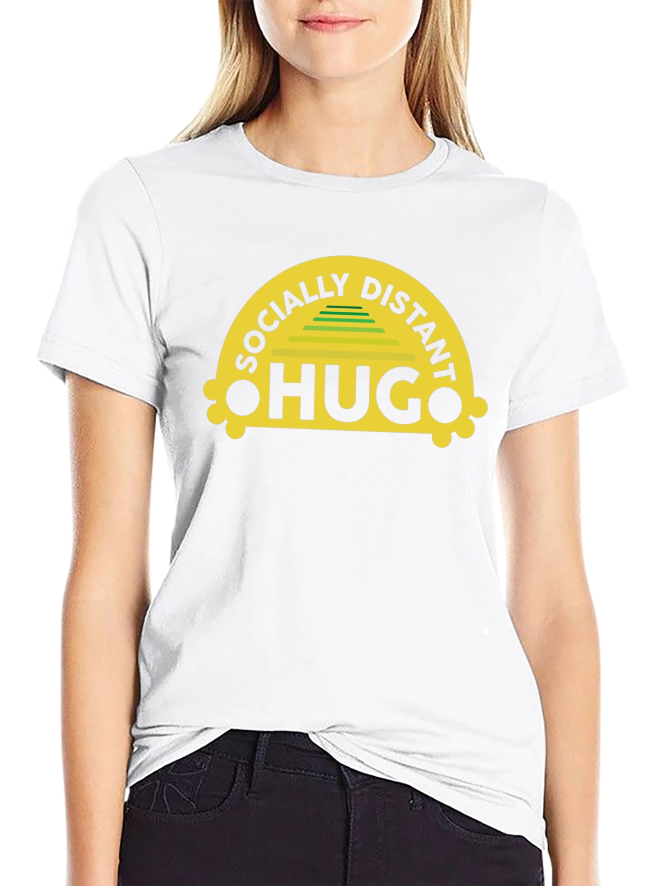 Socially Distant Hugs T-Shirt - Black