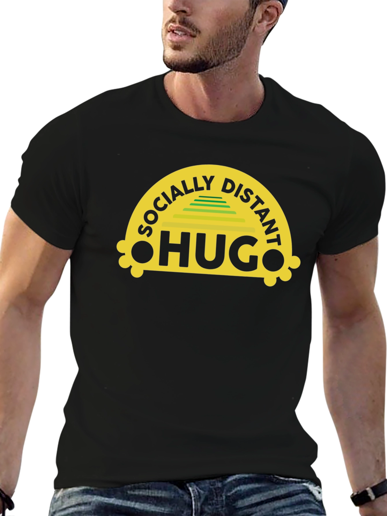 Socially Distant Hugs T-Shirt - Black