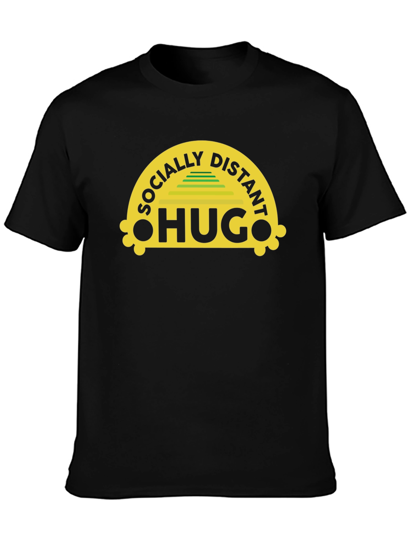 Socially Distant Hugs T-Shirt - Black