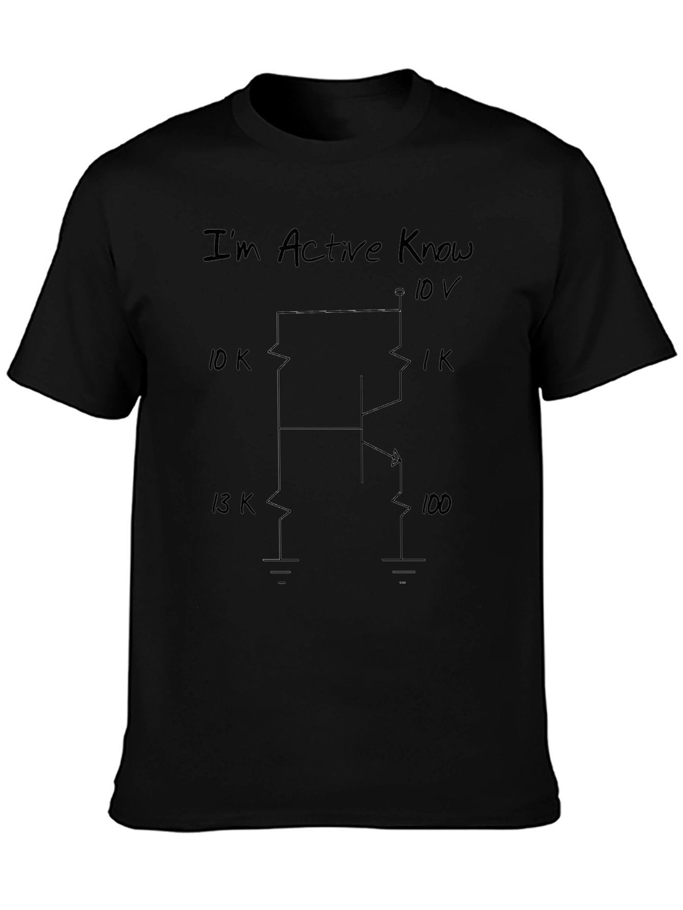 Im Active Know Funny Electronic Humor Graphic T-Shirt