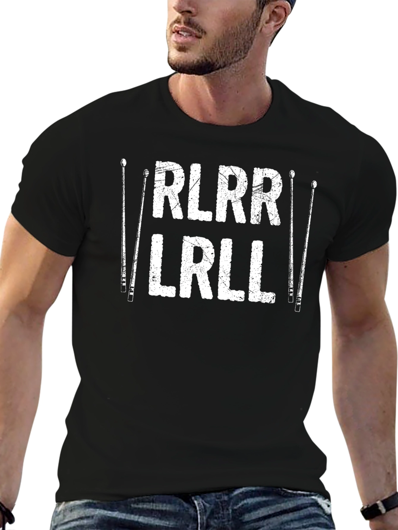 Drummer RLRR LRLL Drum Sticks Graphic T-Shirt