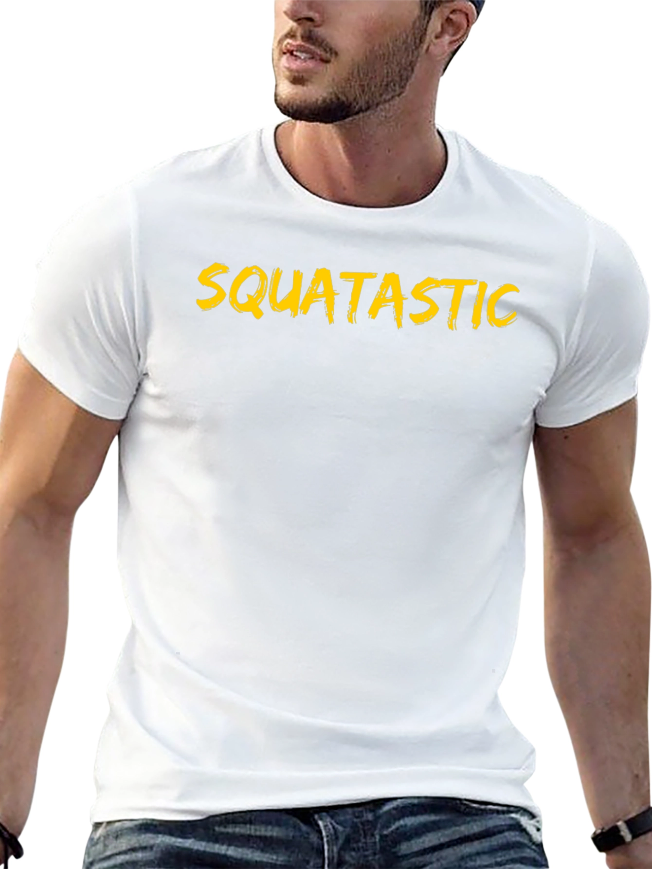 Squatastic Black Crew Neck T-Shirt
