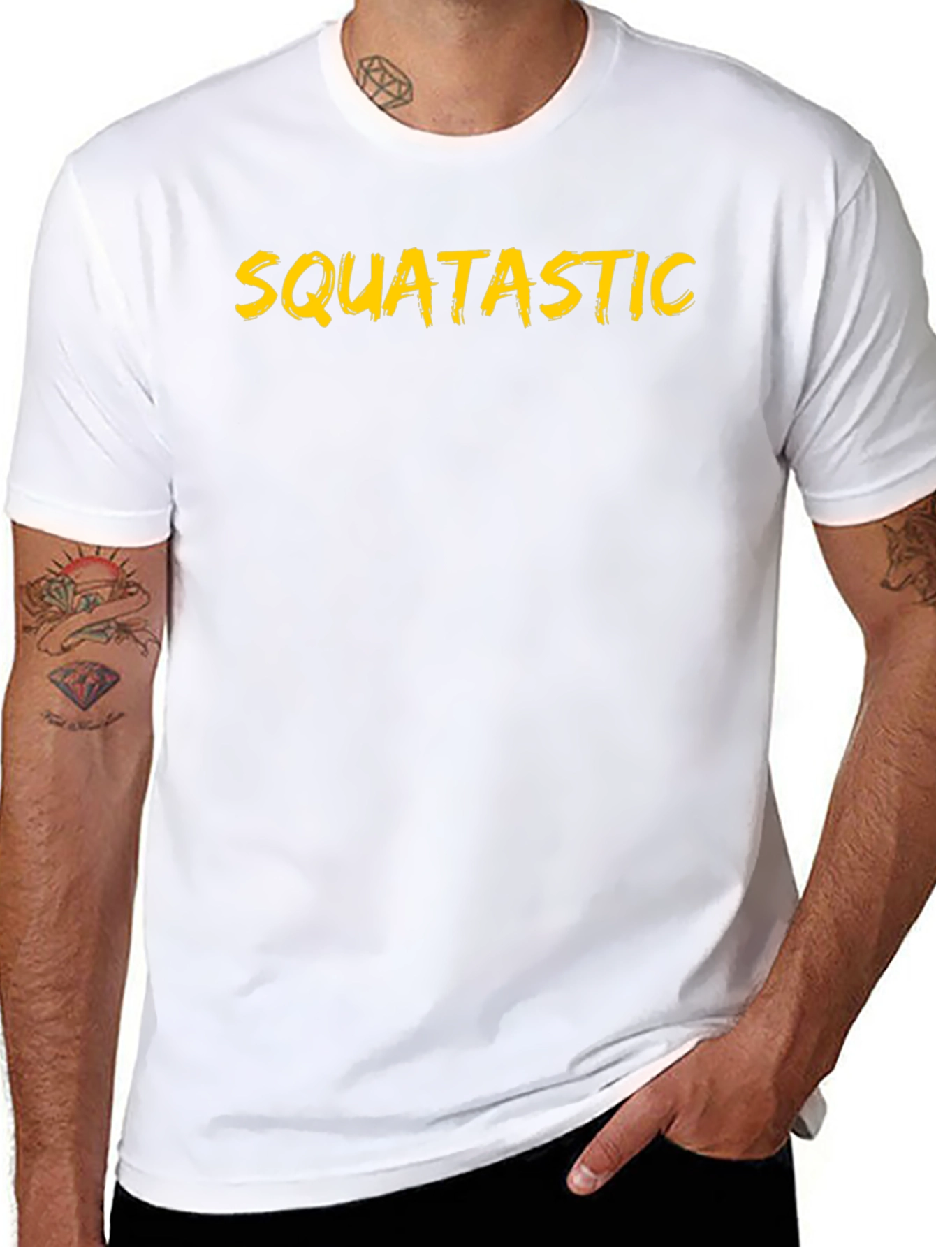 Squatastic Black Crew Neck T-Shirt