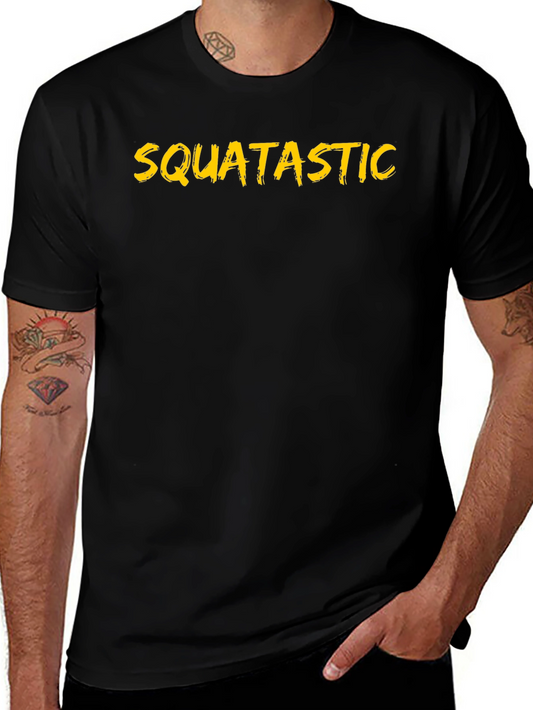 Squatastic Black Crew Neck T-Shirt