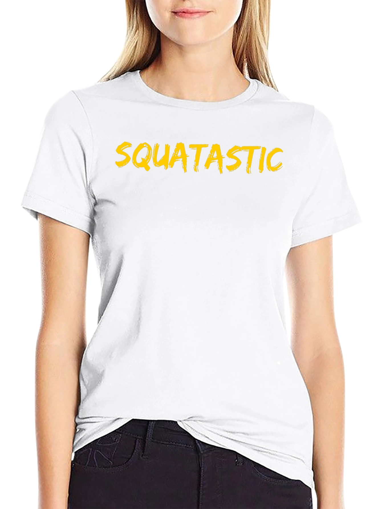 Squatastic Black Crew Neck T-Shirt
