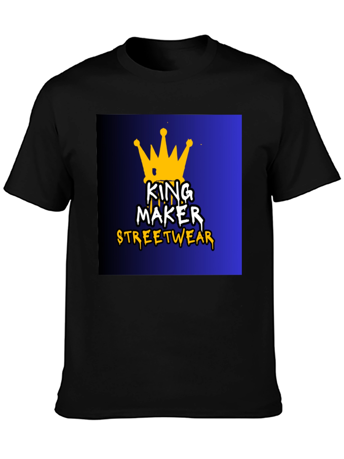 King Maker Streetwear Black Graphic Tee