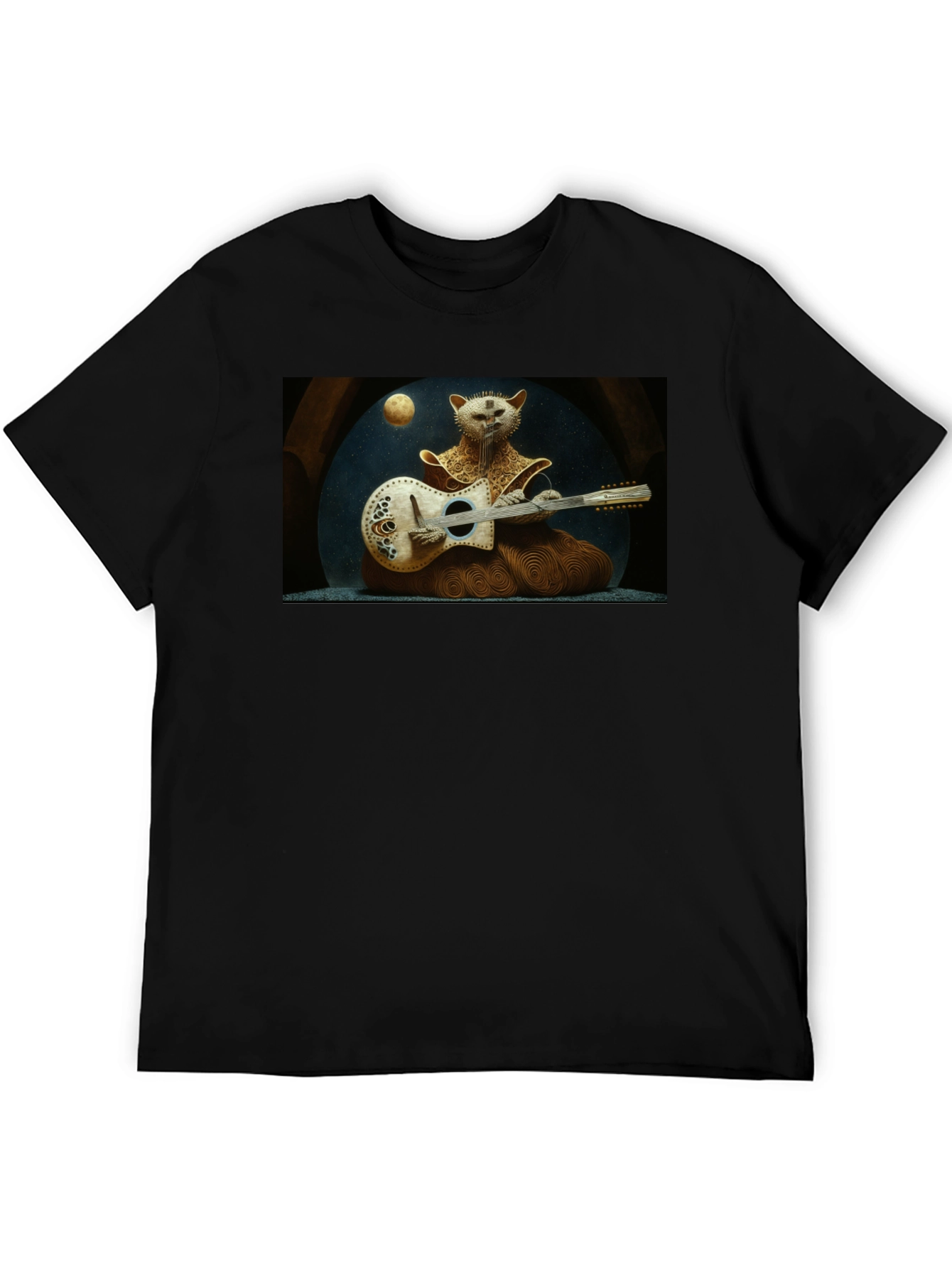 Musician Cat Graphic T-Shirt