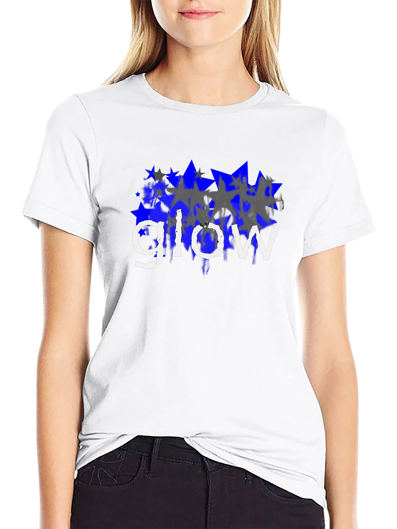 Glow Star Graphic T-Shirt - Black