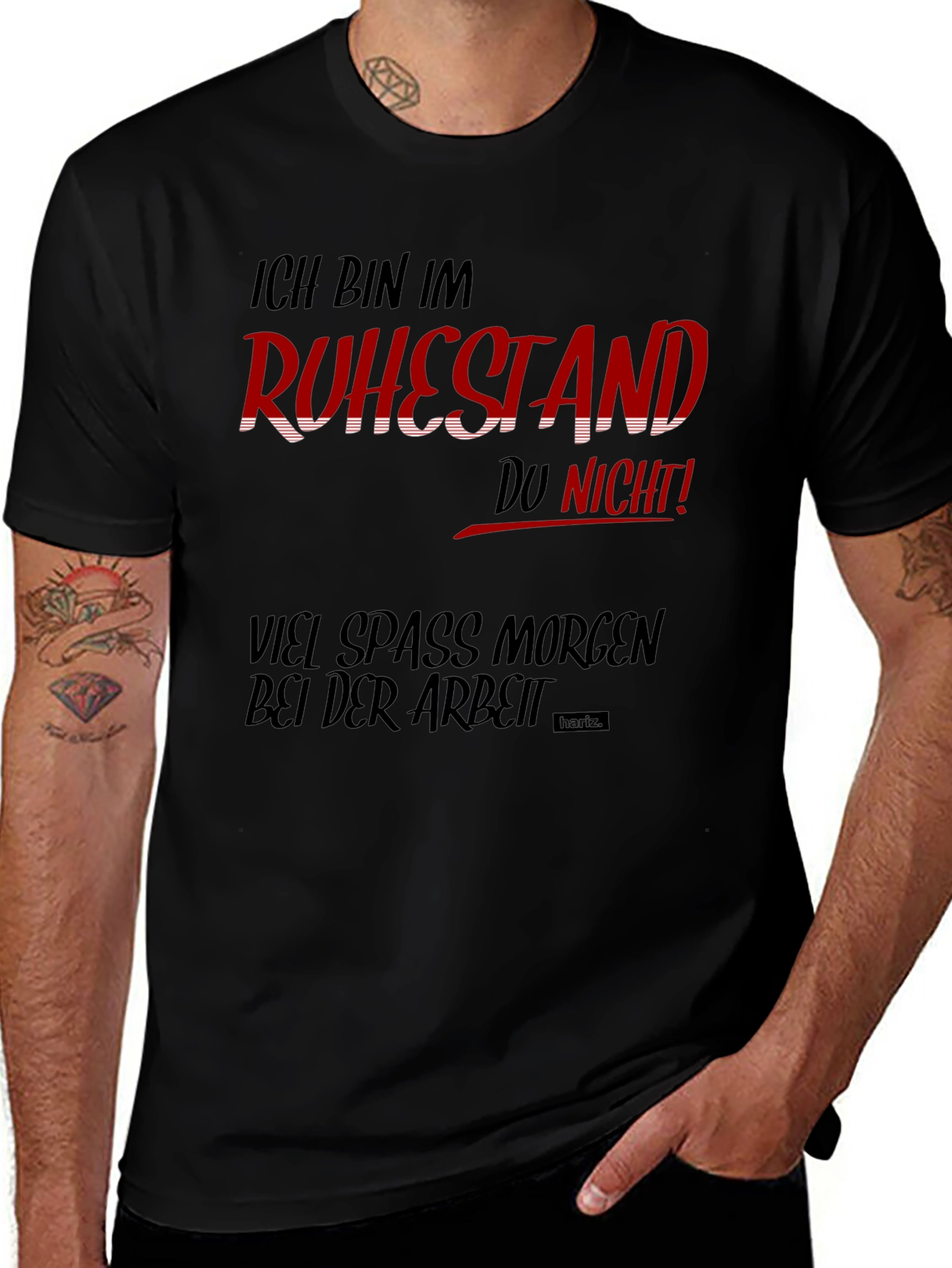Ich Bin Im Ruhestand Funny Black T-Shirt