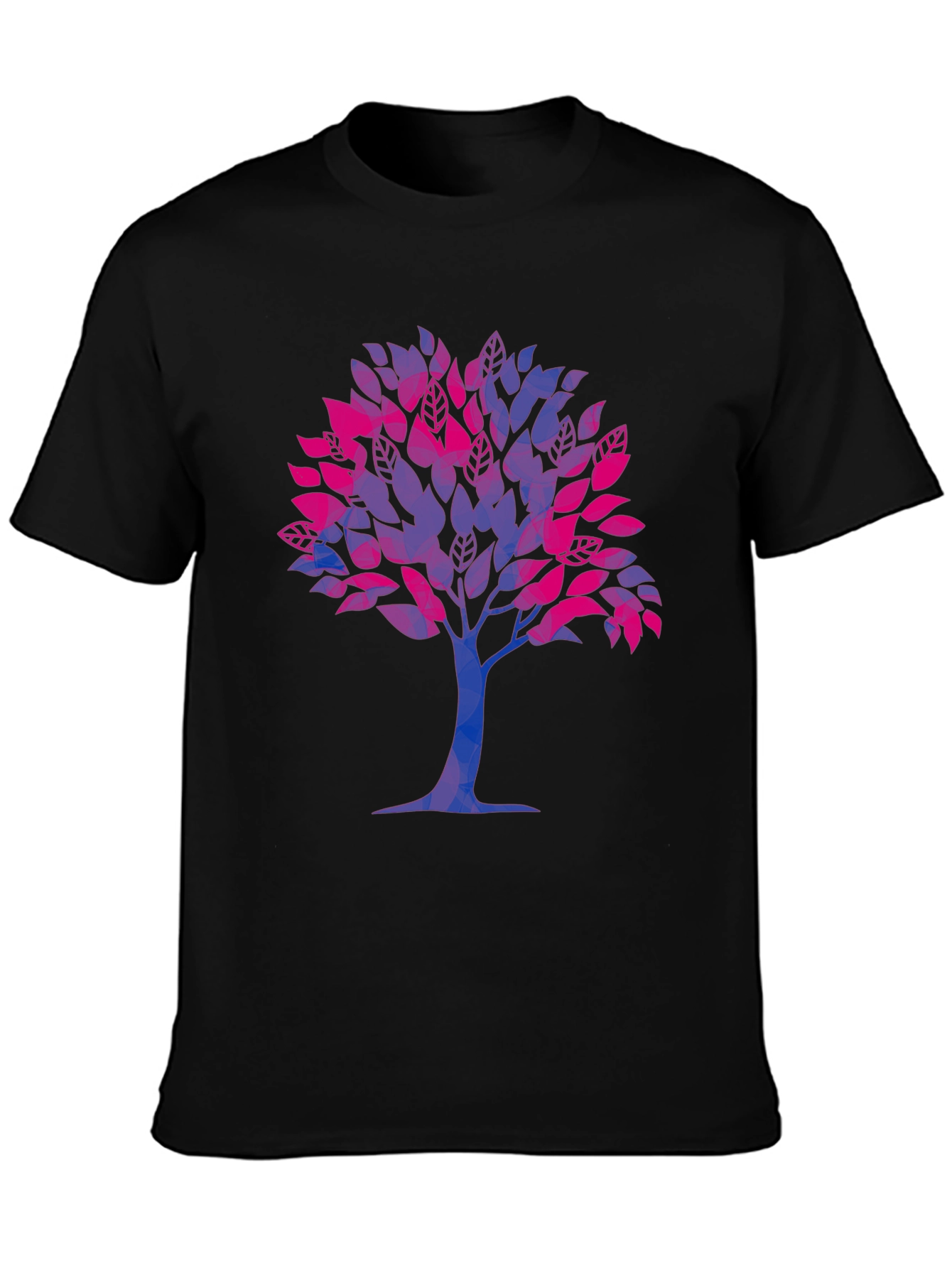 Bisexual Pride Tree Graphic Tee - Soft Black Shirt