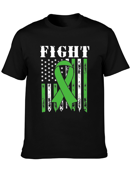 Fight Green Ribbon T-Shirt for Support & Awareness