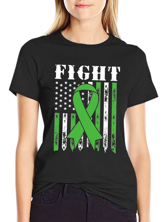 Fight Green Ribbon T-Shirt for Support & Awareness