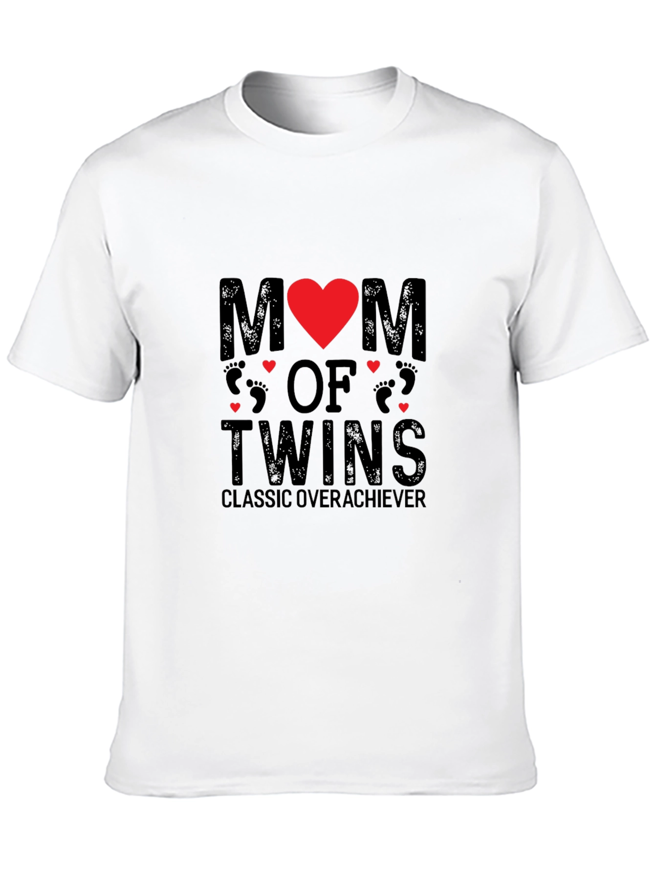 Mom of Twins T-Shirt - Classic Overachiever Design