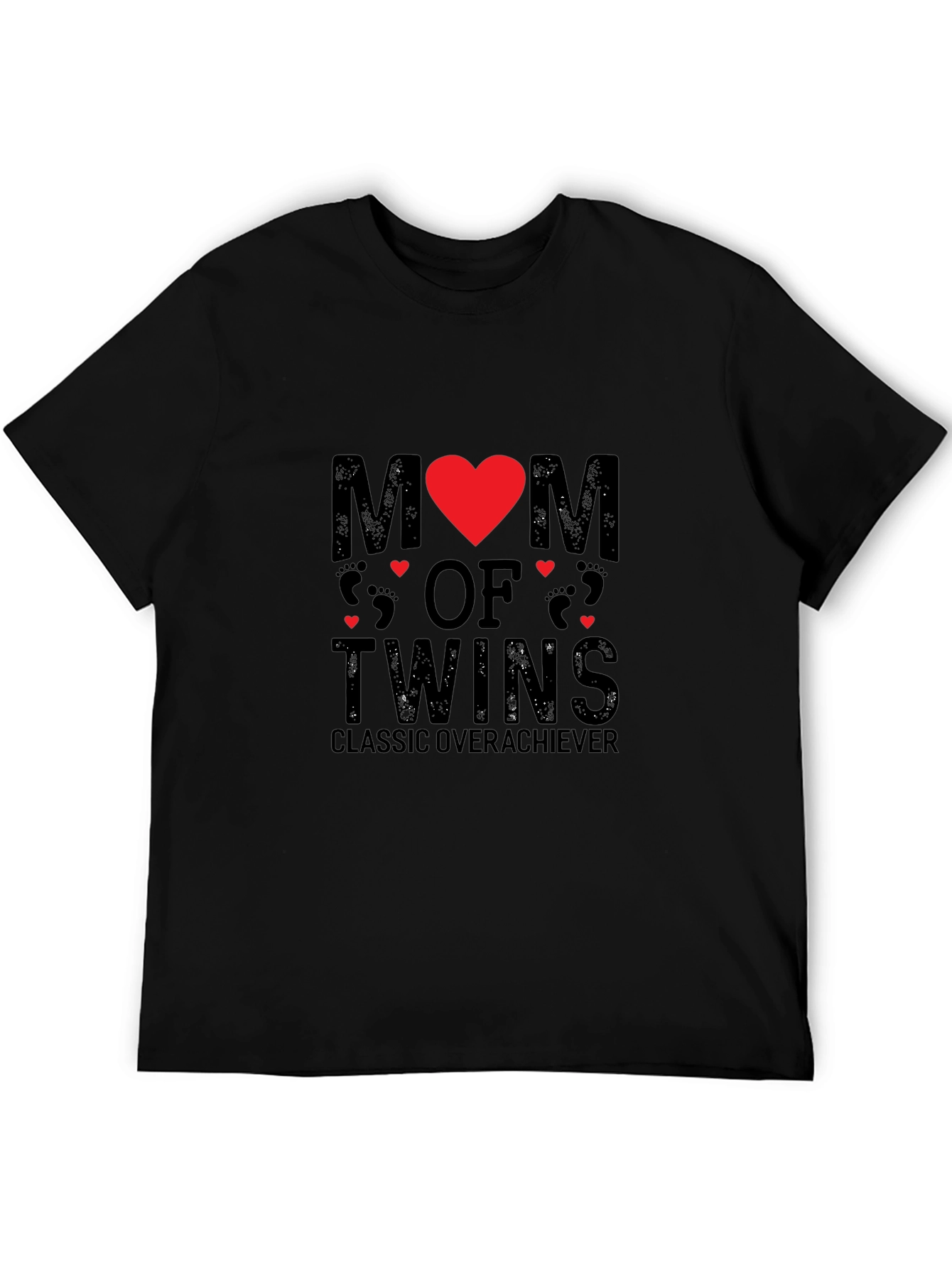 Mom of Twins T-Shirt - Classic Overachiever Design