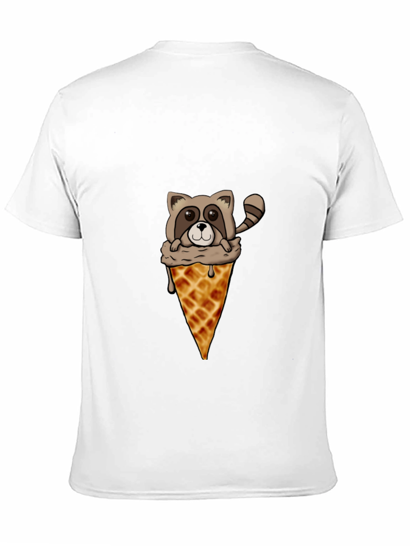 Raccoon Ice Cream Cone Graphic Tee