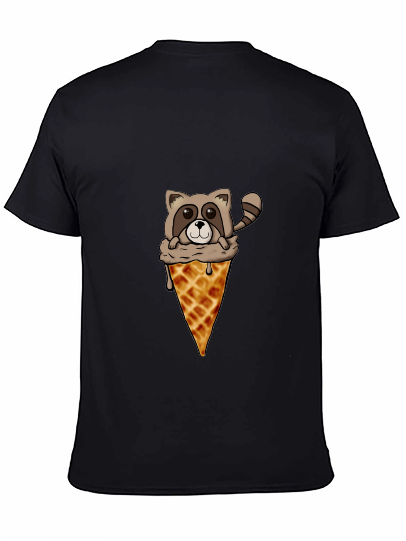 Raccoon Ice Cream Cone Graphic Tee