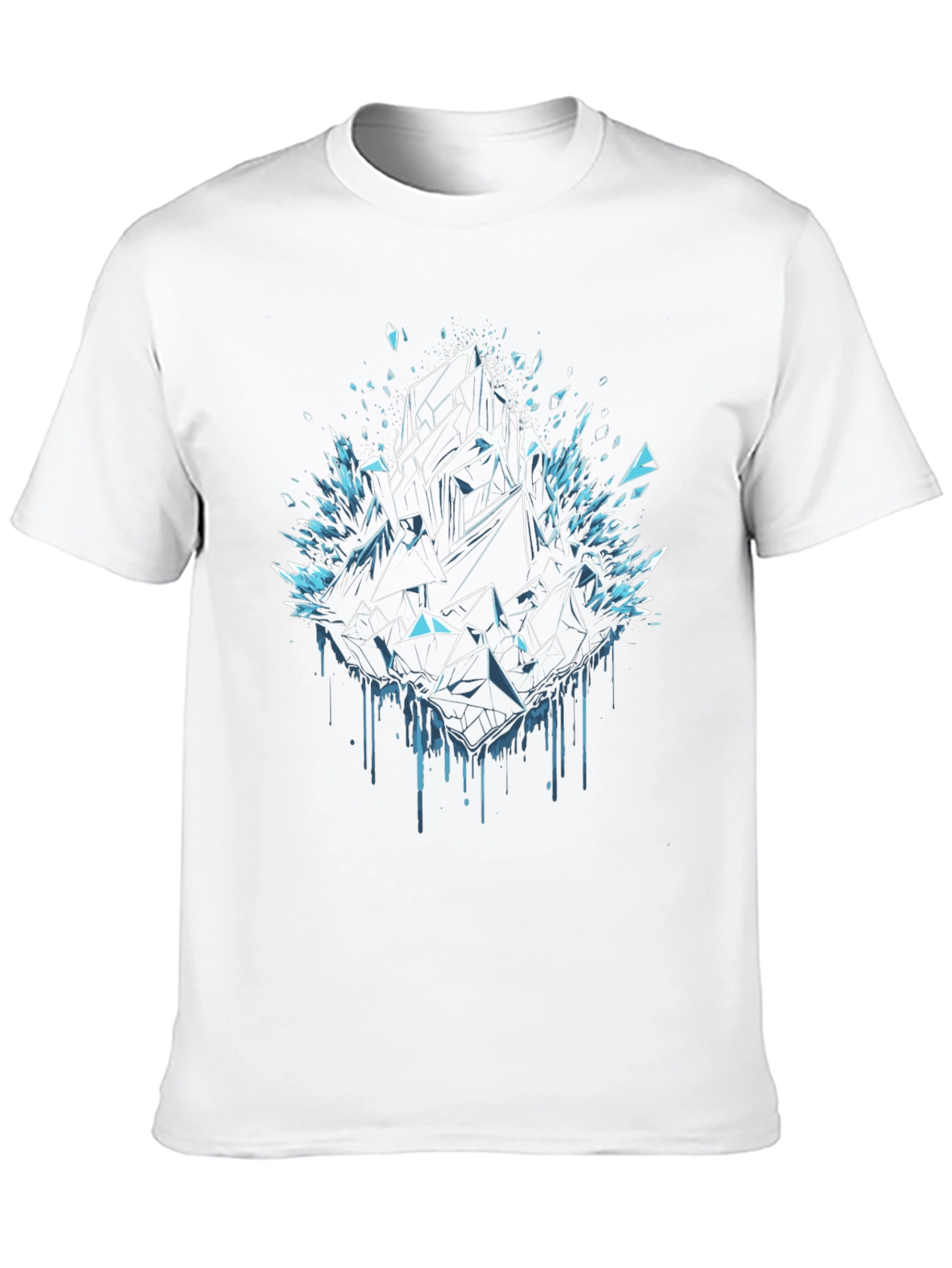 Abstract Crystal Graphic Tee - Premium Black T-Shirt
