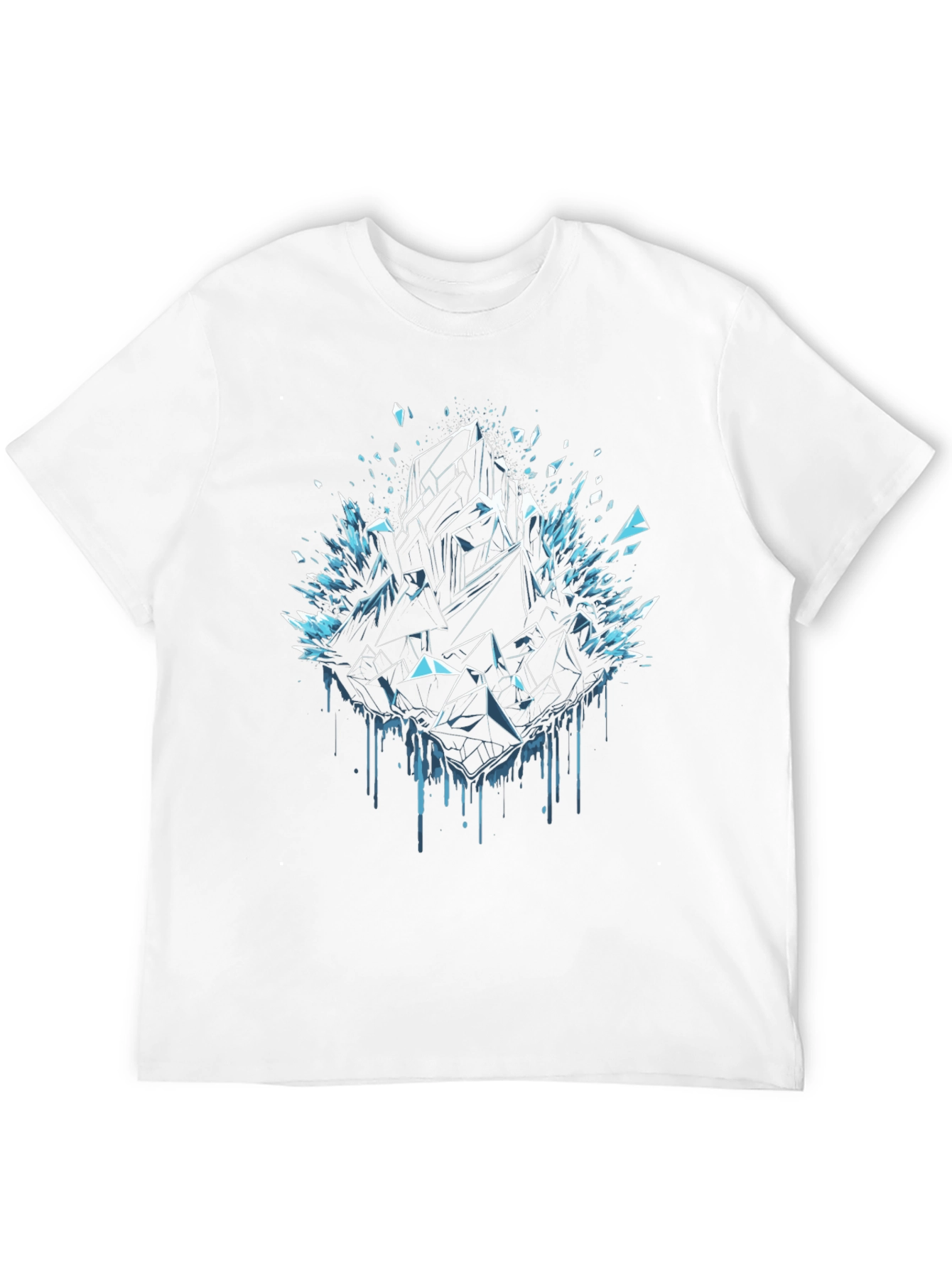 Abstract Crystal Graphic Tee - Premium Black T-Shirt