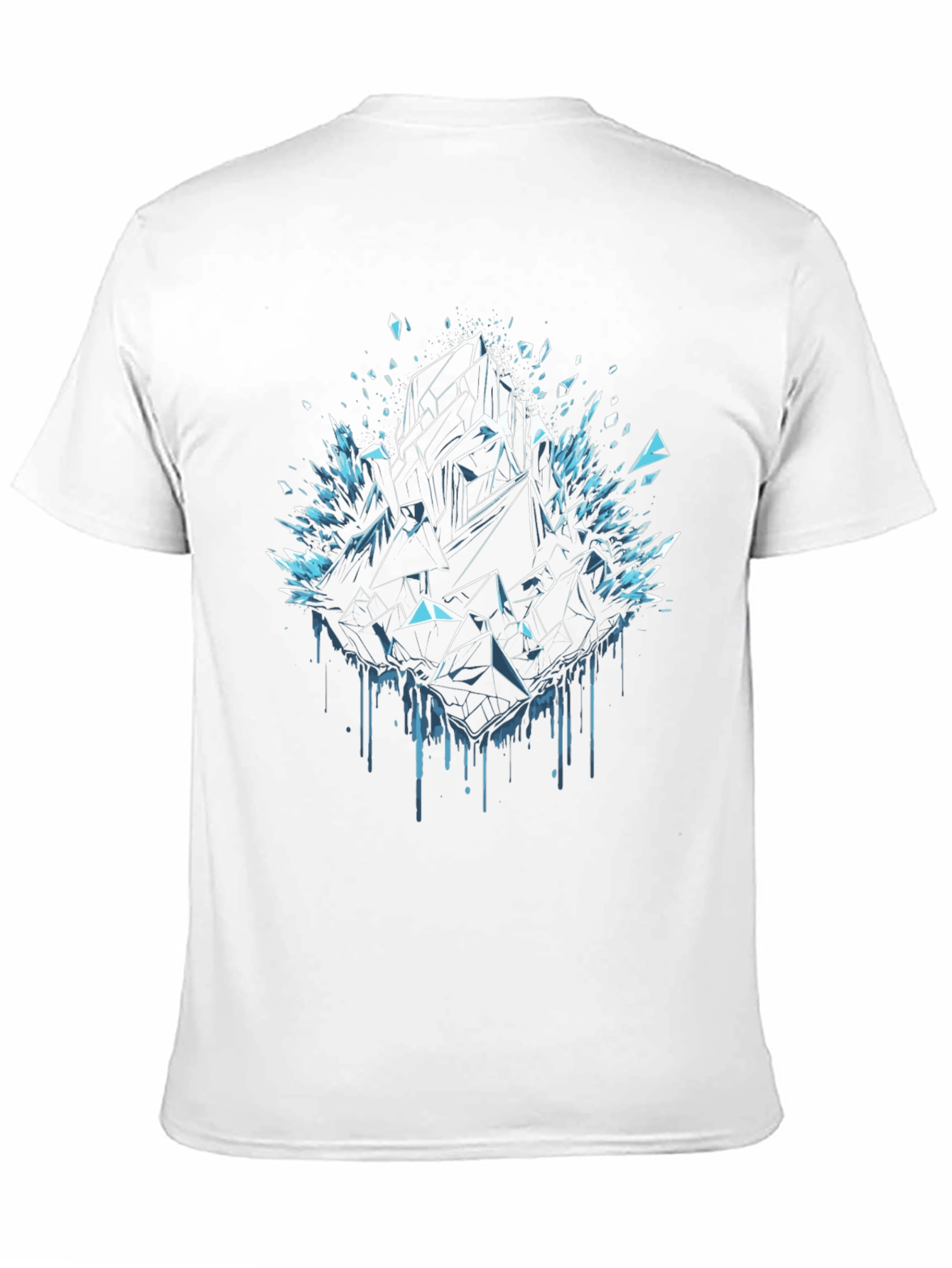 Abstract Crystal Graphic Tee - Premium Black T-Shirt