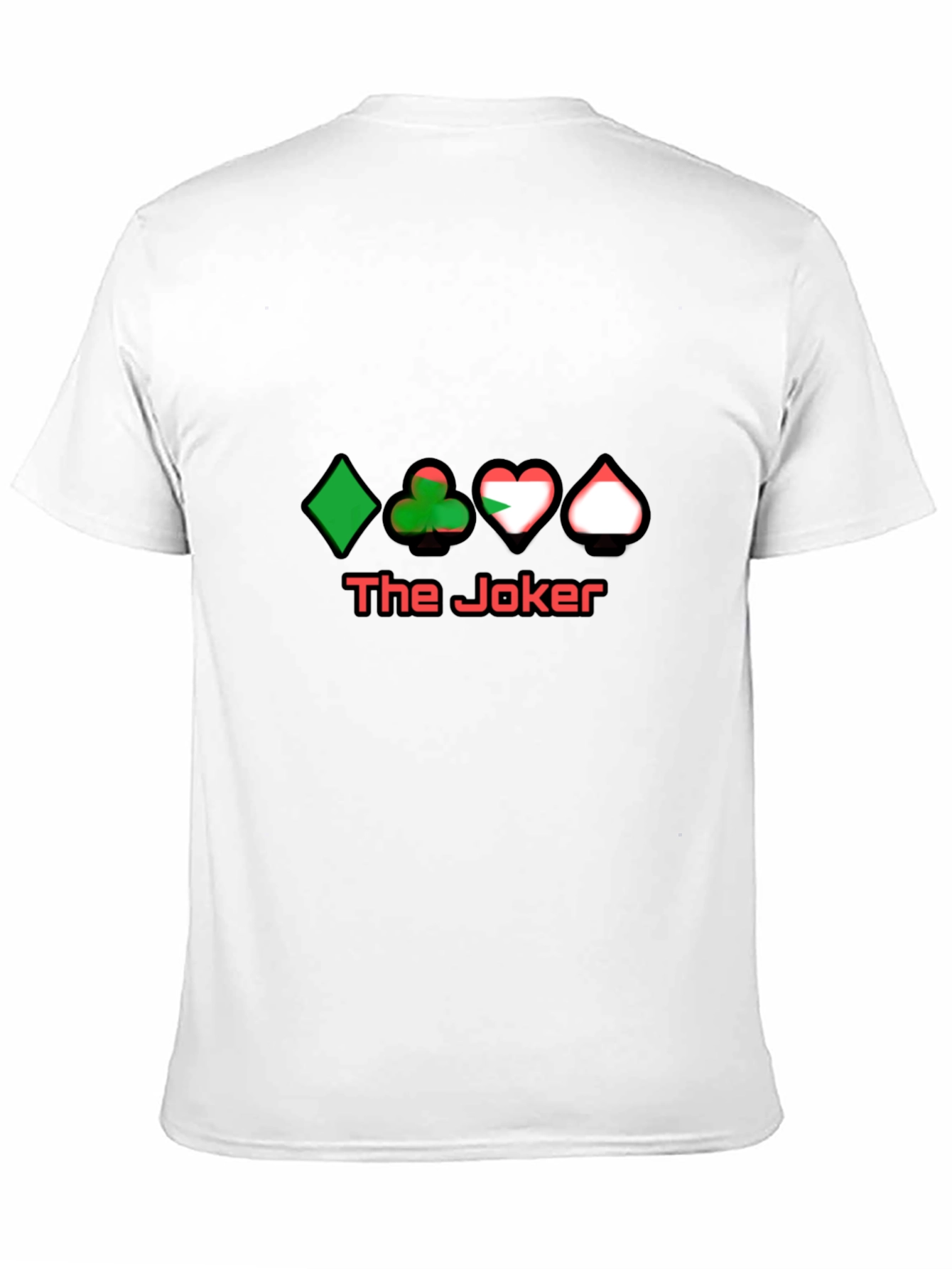 The Joker Card Suits Black T-Shirt