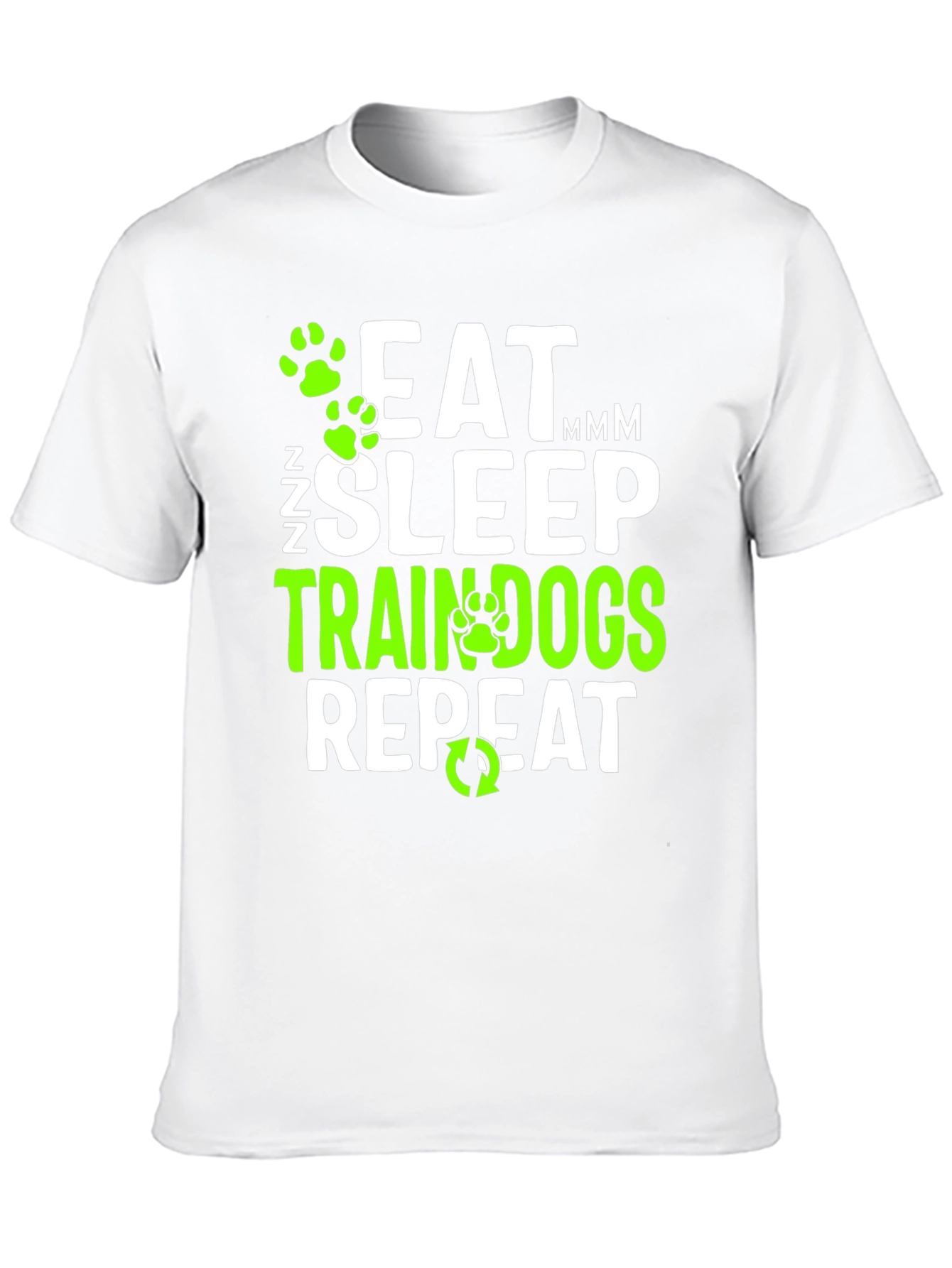 Eat Sleep Train Dogs Repeat Graphic T-Shirt