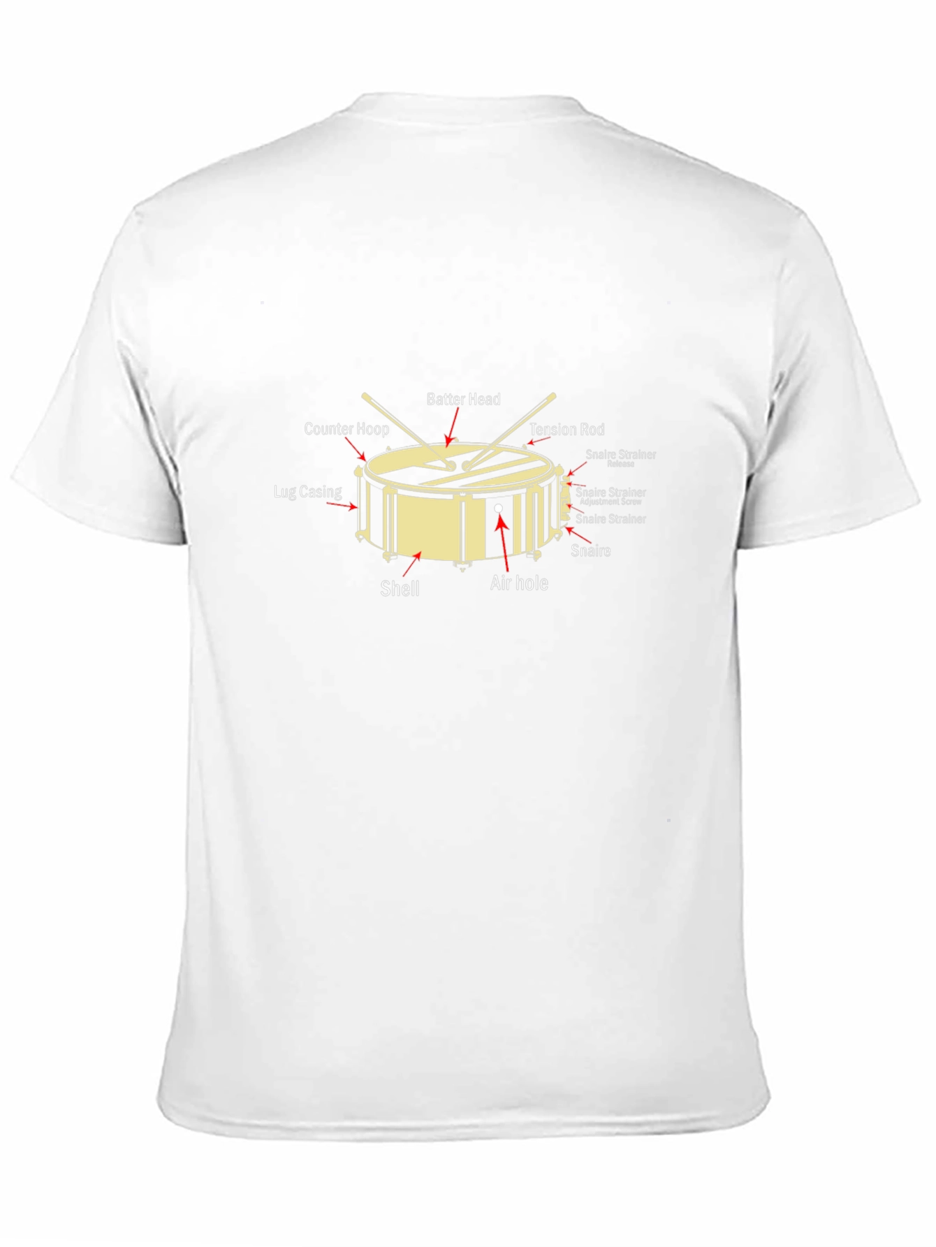 Snare Drum Parts T-Shirt - Musician Apparel