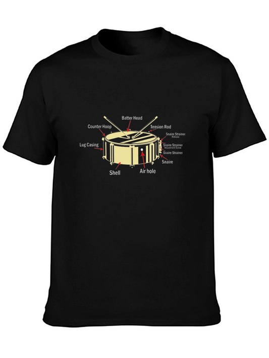 Snare Drum Parts T-Shirt - Musician Apparel