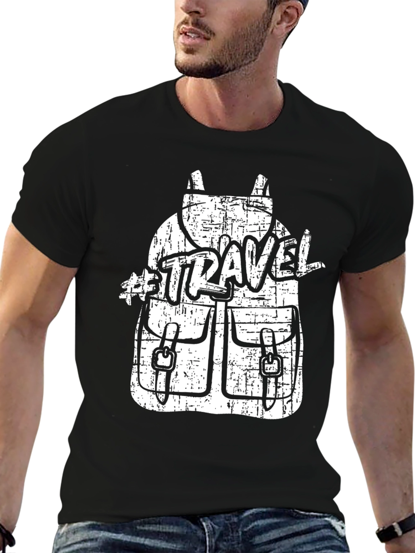 Travel Backpack Graphic Tee - Adventure Ready
