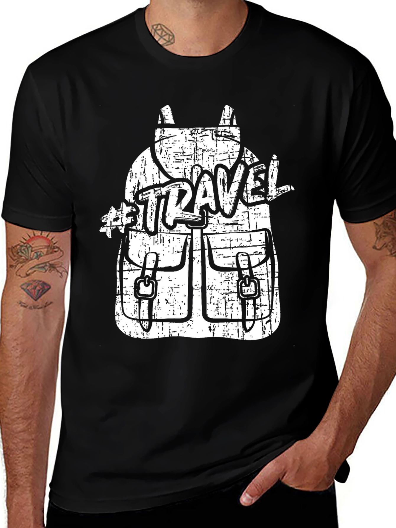 Travel Backpack Graphic Tee - Adventure Ready