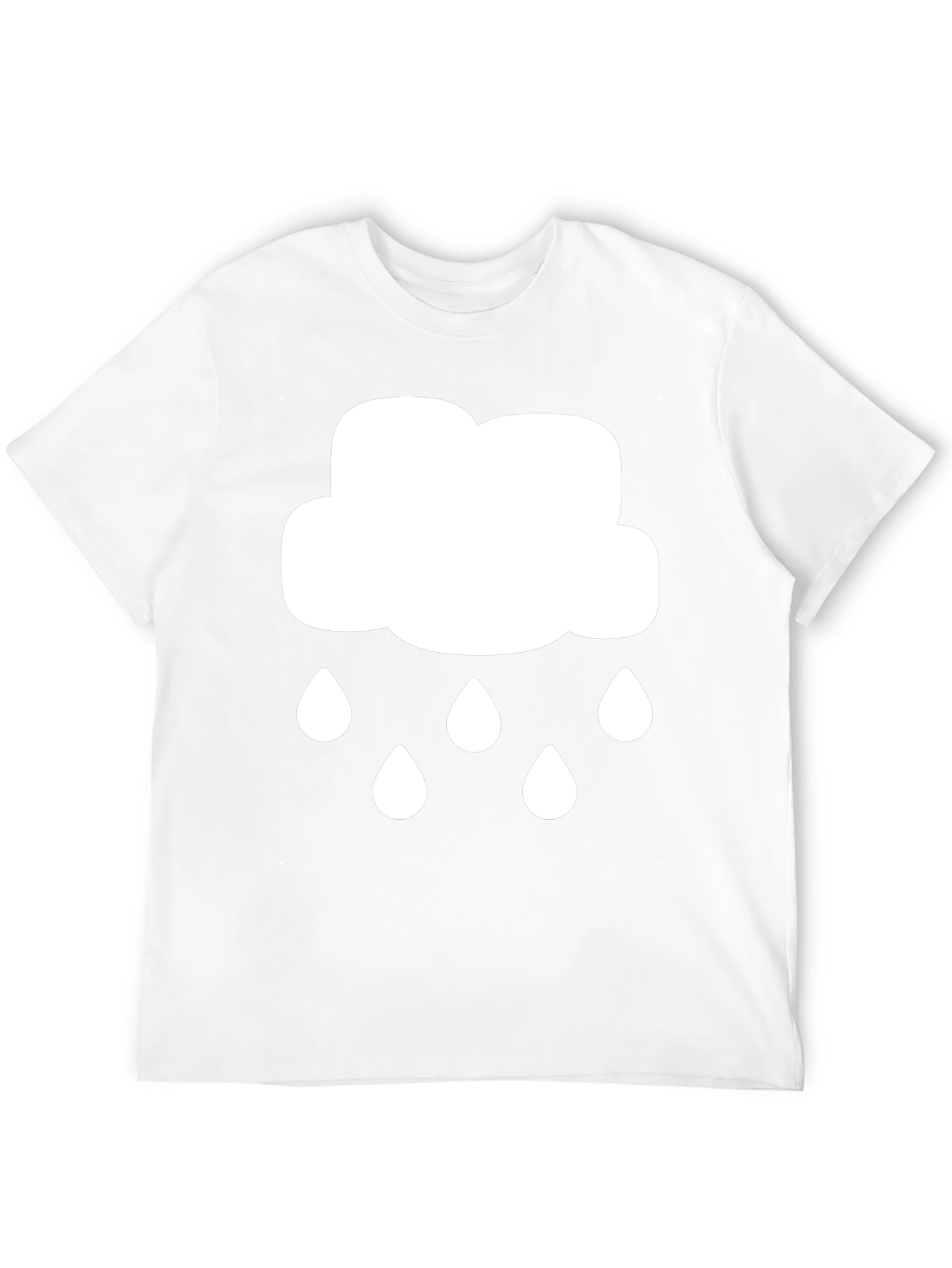Cloud Rain T-Shirt: Mens Black Graphic Tee