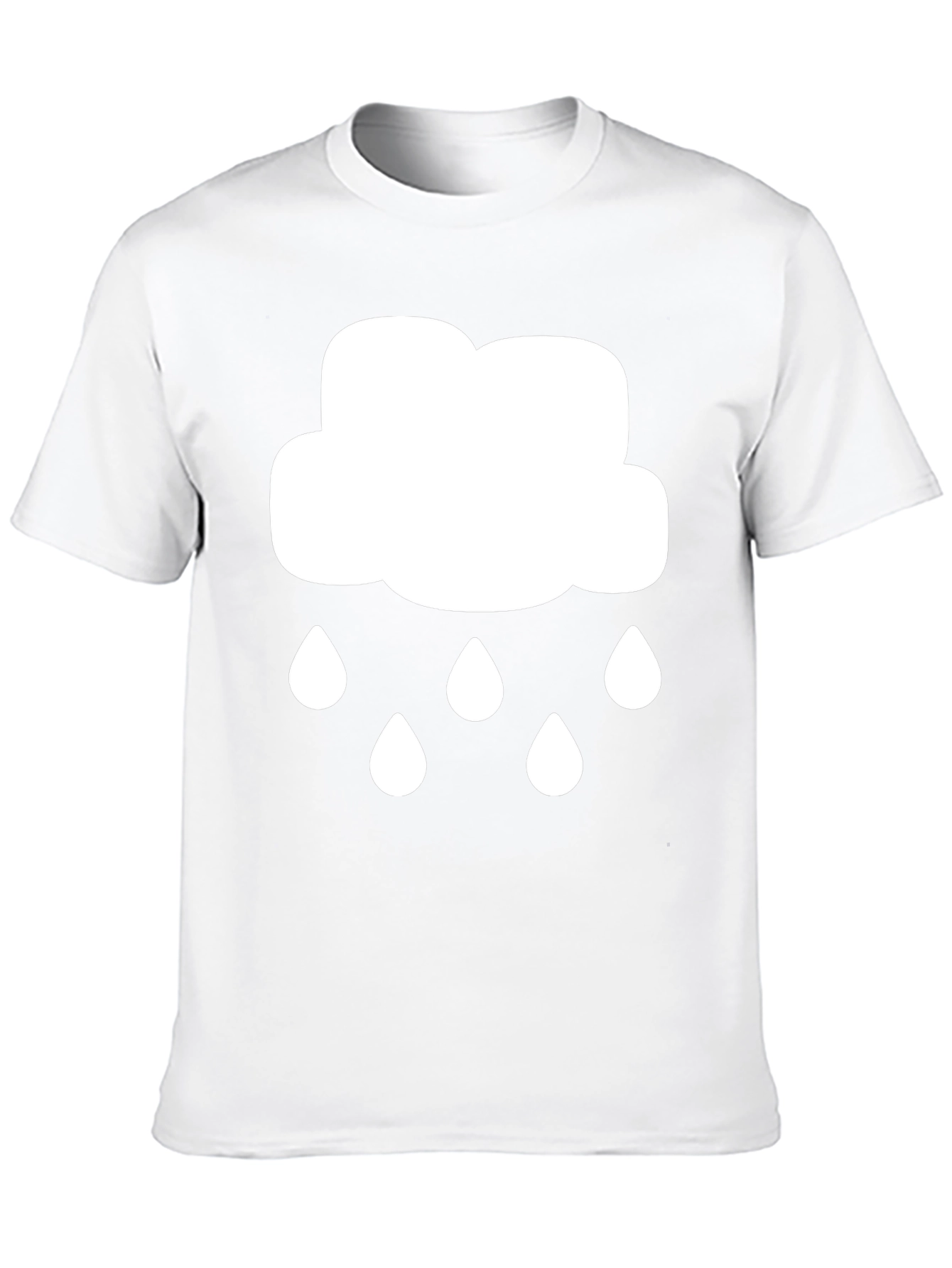 Cloud Rain T-Shirt: Mens Black Graphic Tee