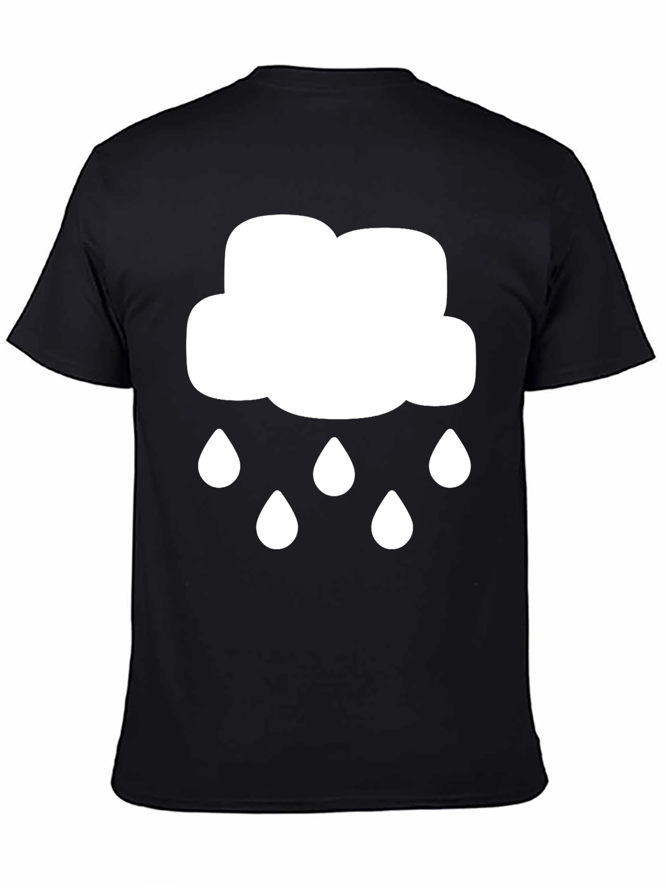 Cloud Rain T-Shirt: Mens Black Graphic Tee