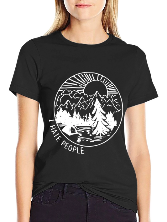 I Hate People Graphic Tee - Outdoor Adventure Shirt