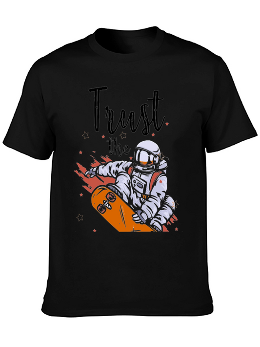 Astronaut Skateboard T-Shirt - Trust the Process Tee
