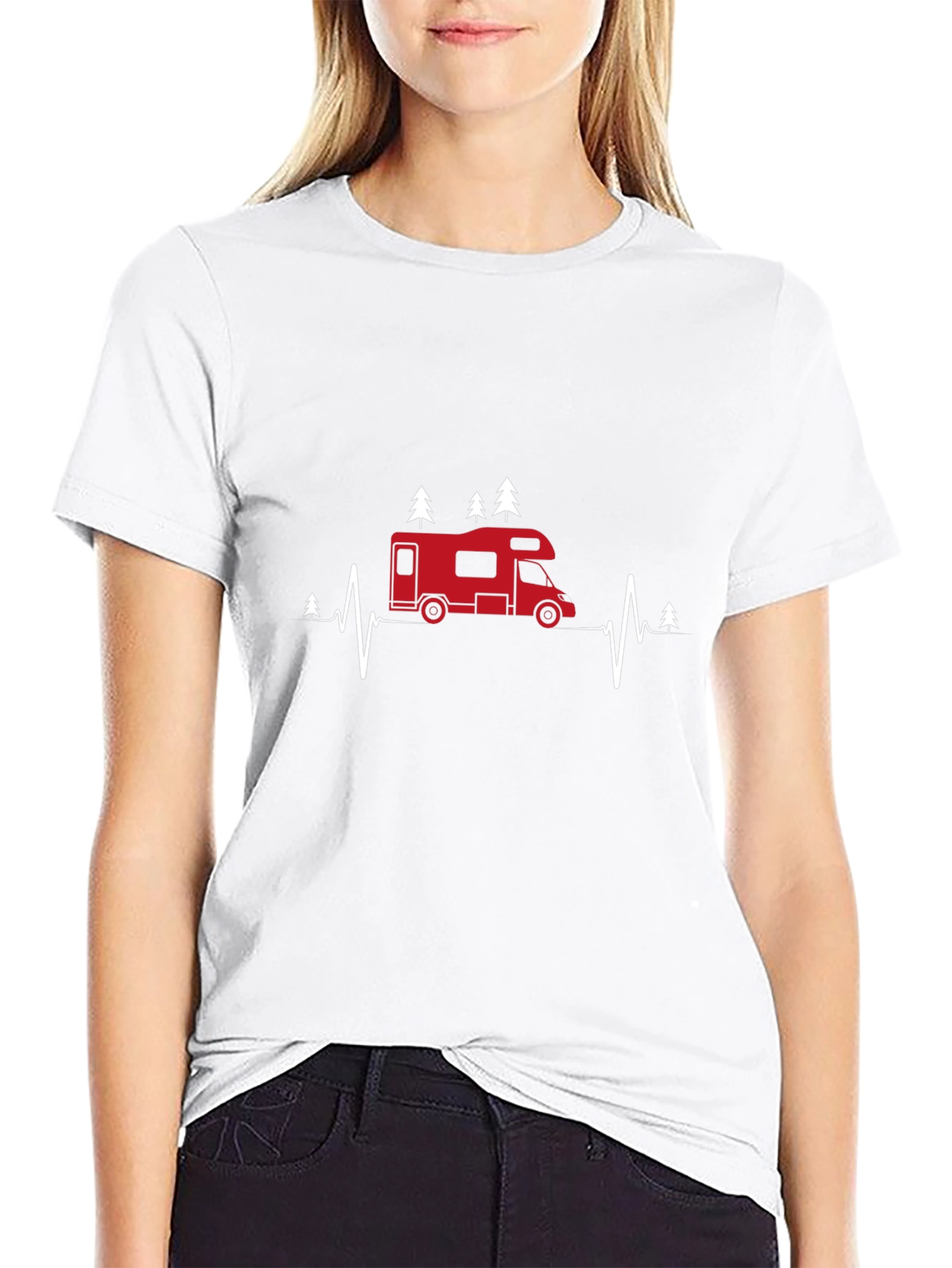 RV Heartbeat Graphic Tee - Camping Life T-Shirt