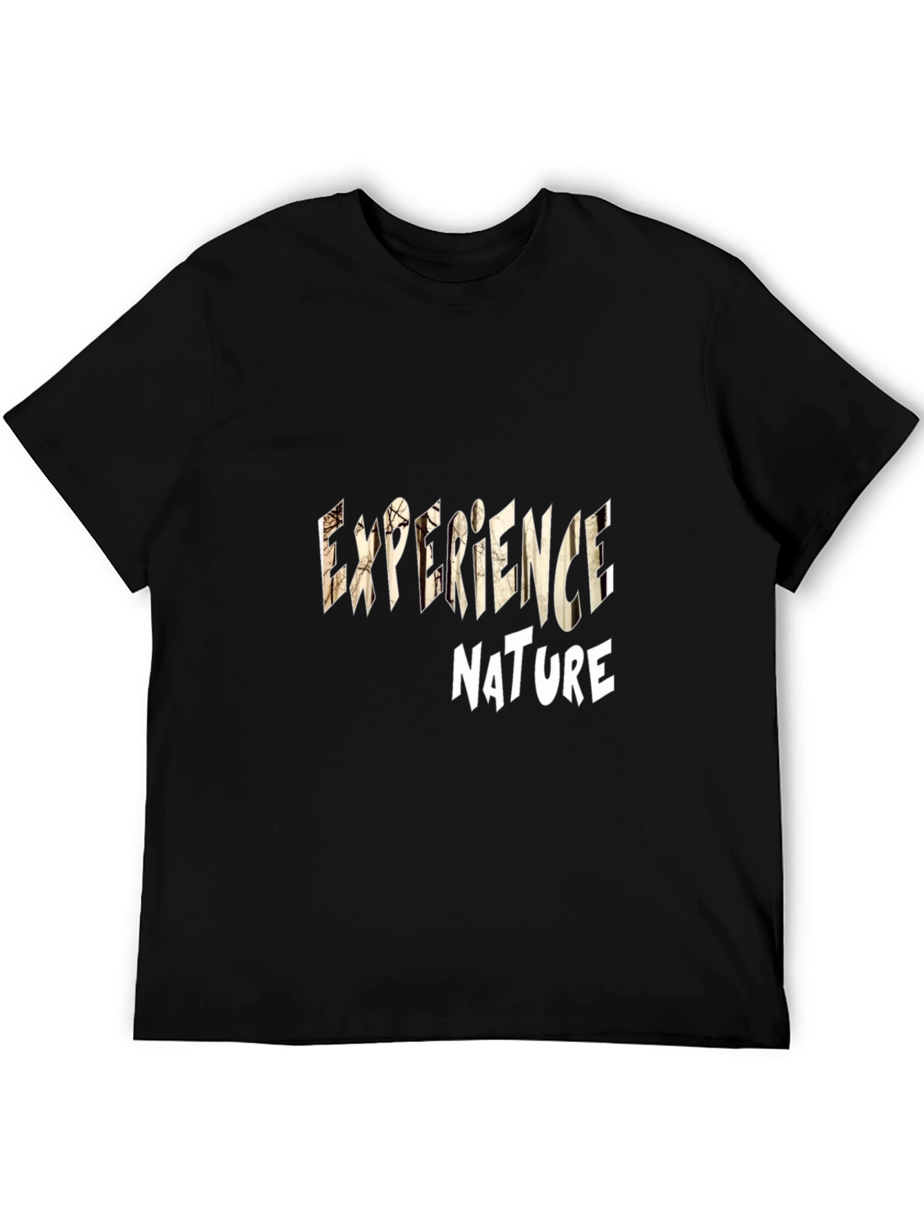 Experience Nature Graphic Tee - Black Casual T-Shirt