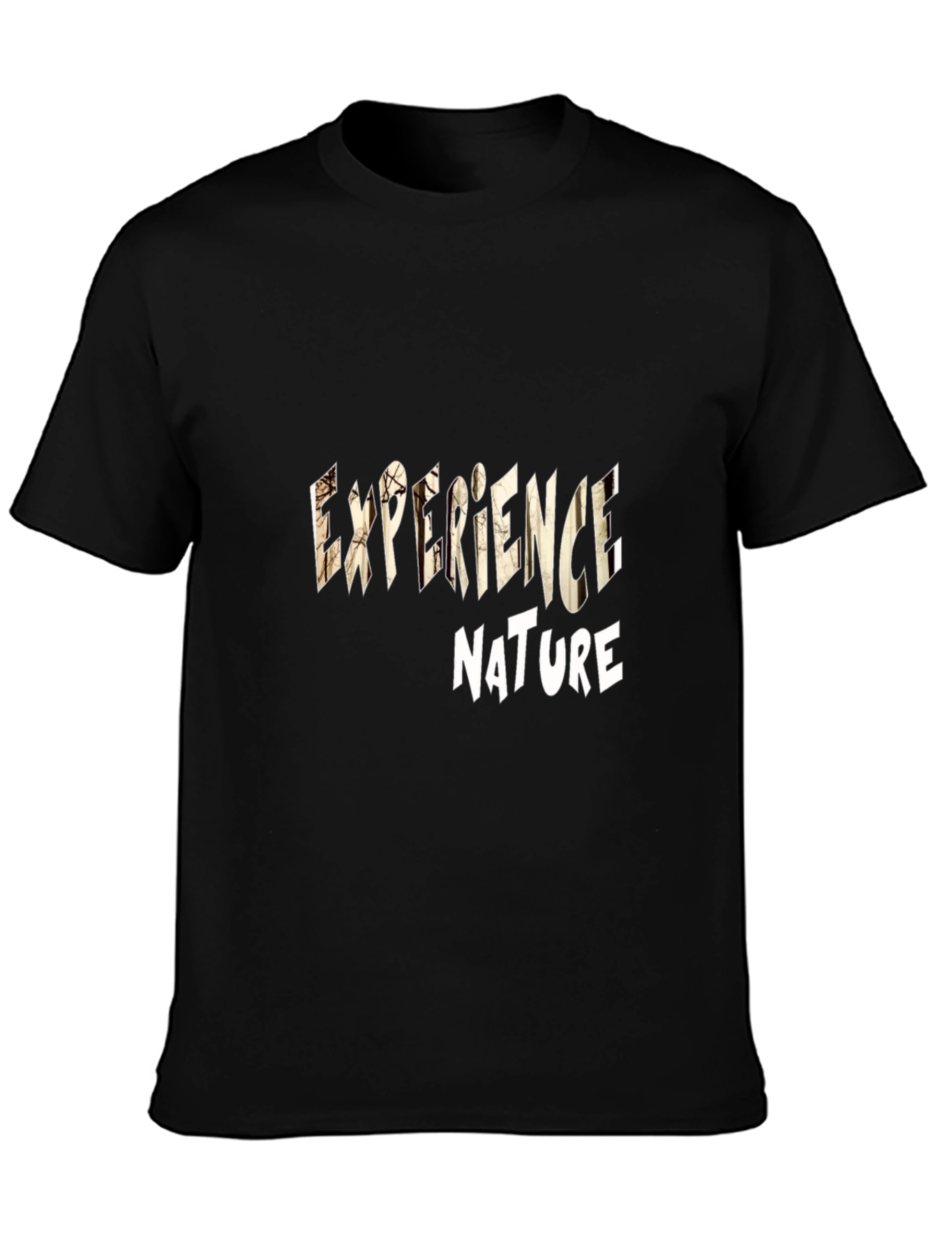 Experience Nature Graphic Tee - Black Casual T-Shirt