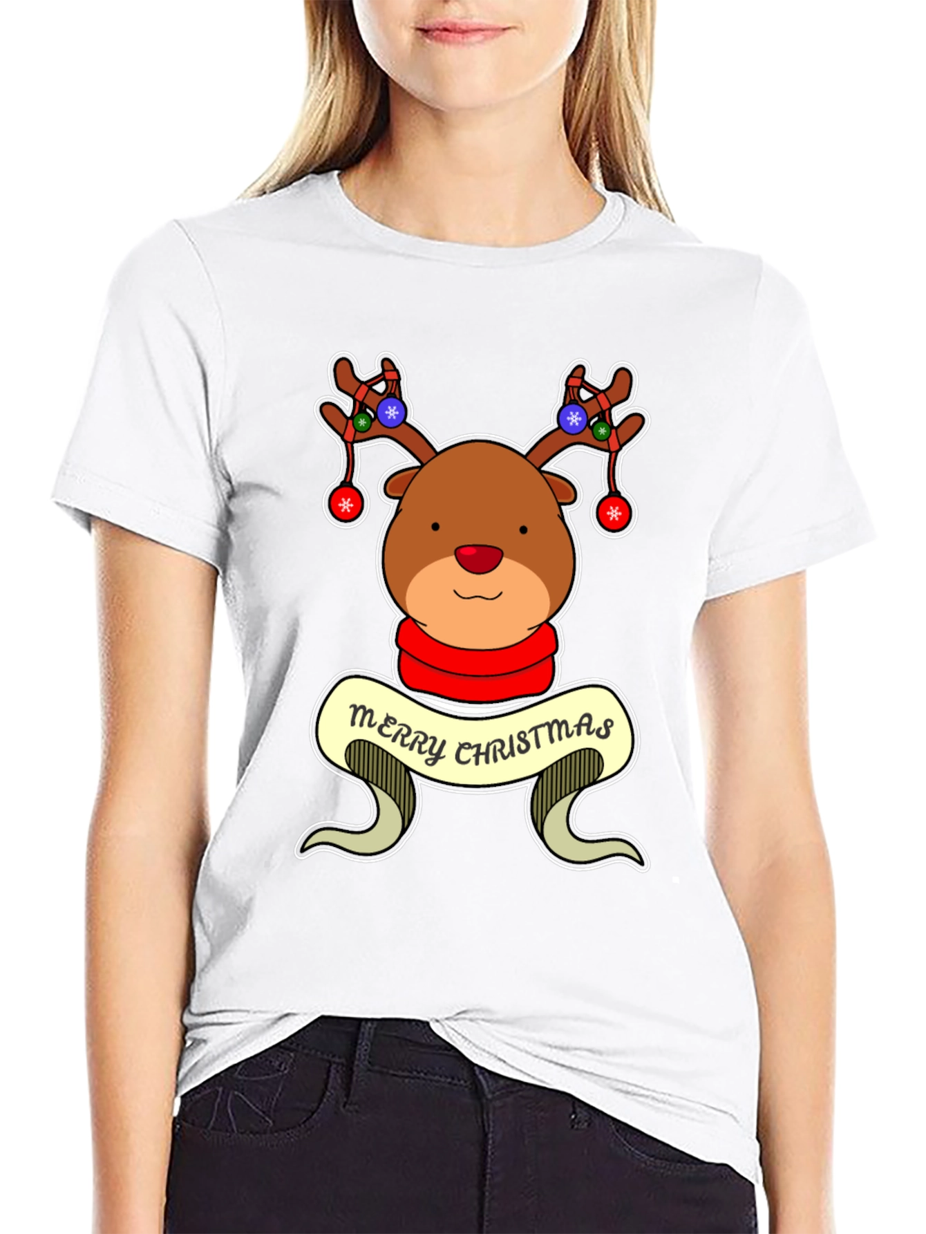 Festive Reindeer Christmas T-Shirt