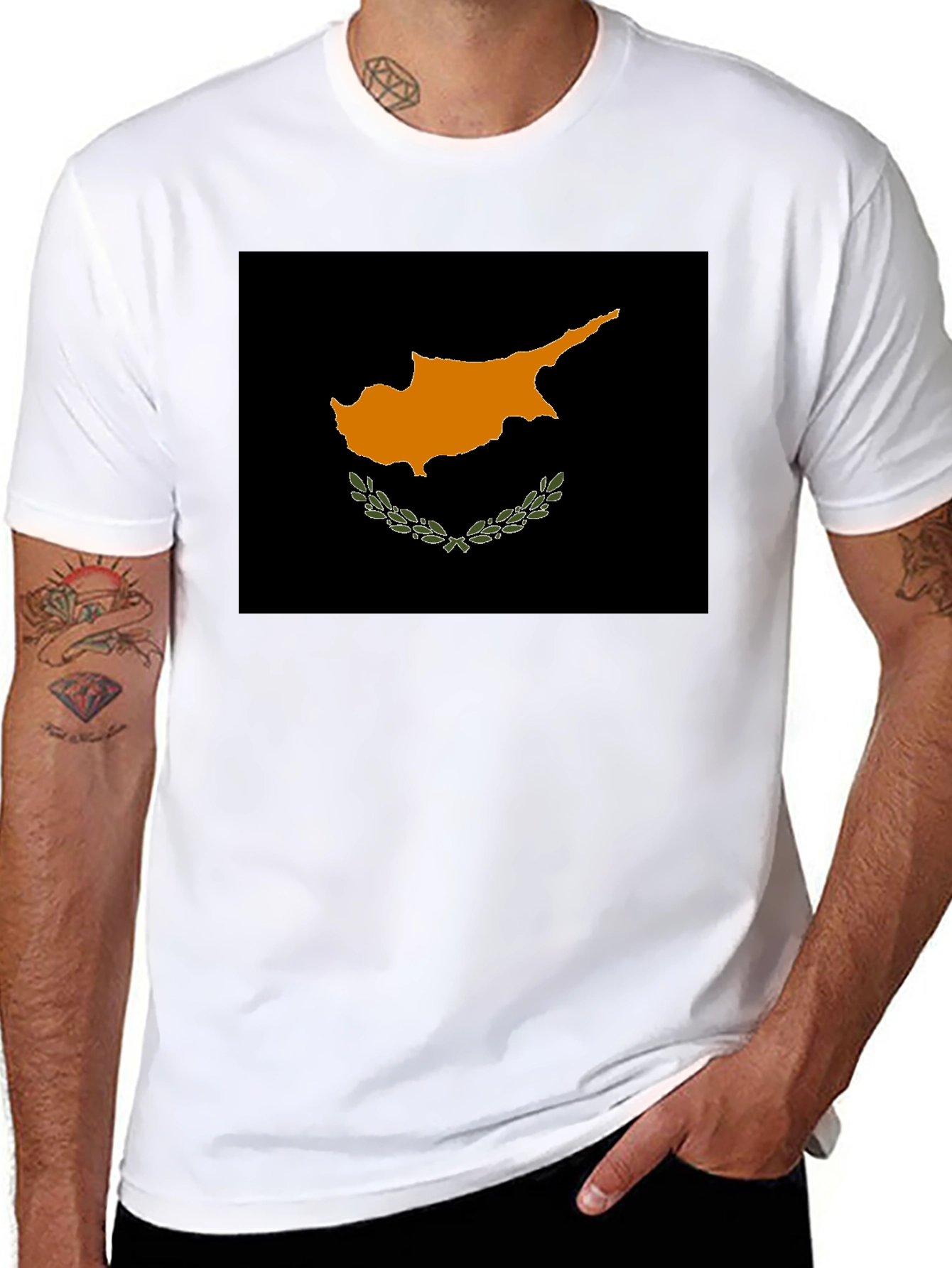 Cyprus Flag T-Shirt - Black Graphic Tee