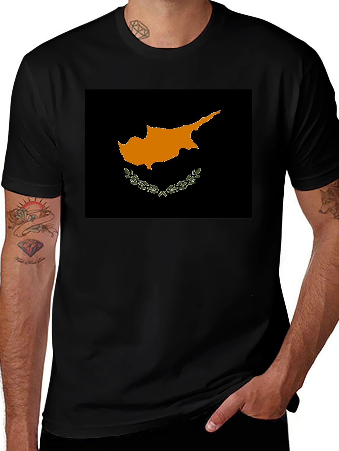 Cyprus Flag T-Shirt - Black Graphic Tee