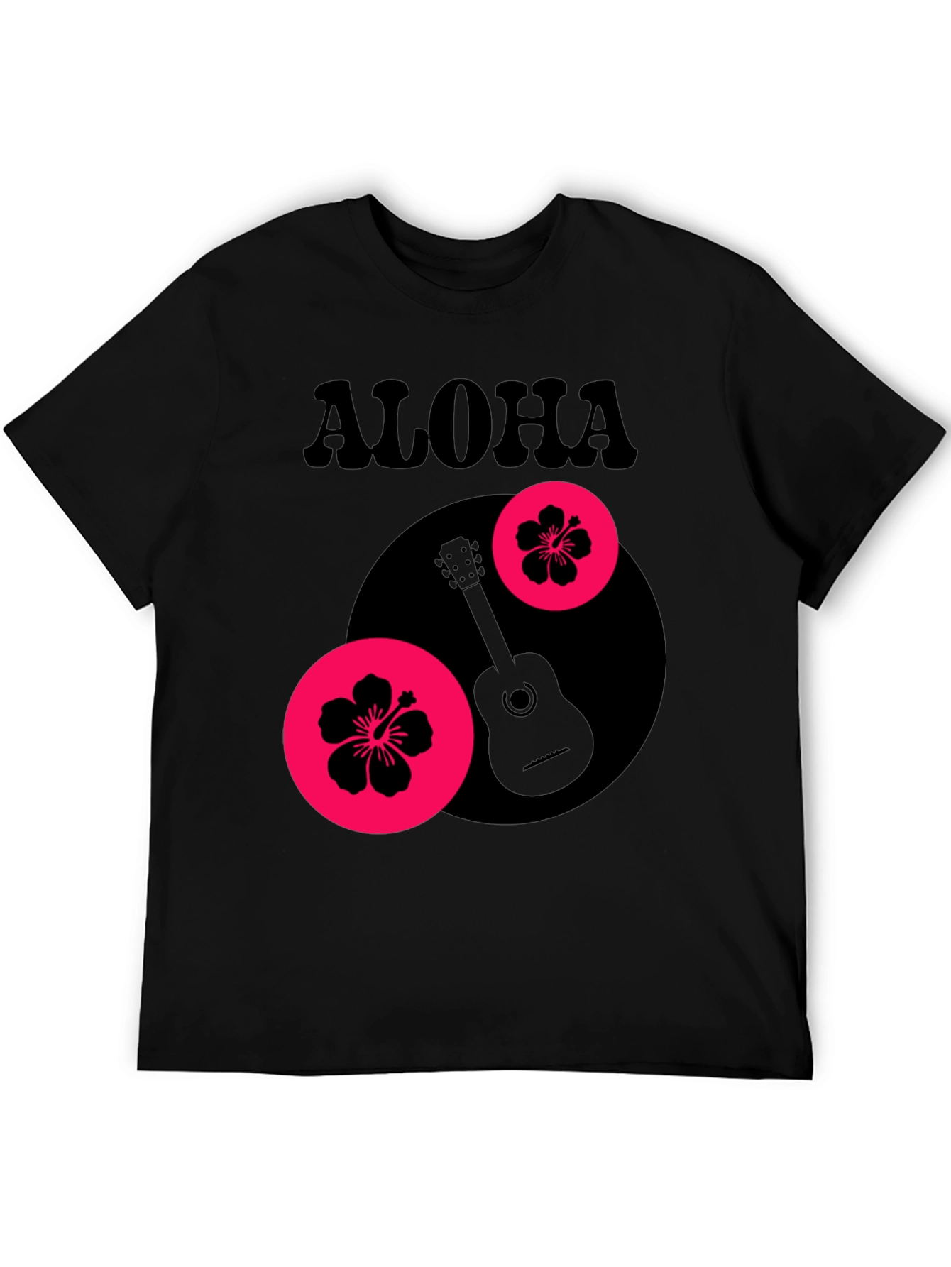 Aloha Graphic Tee - Tropical Guitar Design
