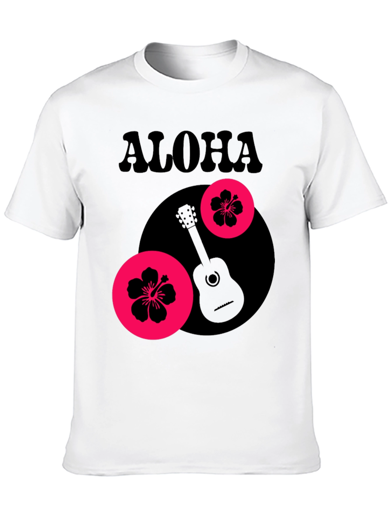 Aloha Graphic Tee - Tropical Guitar Design