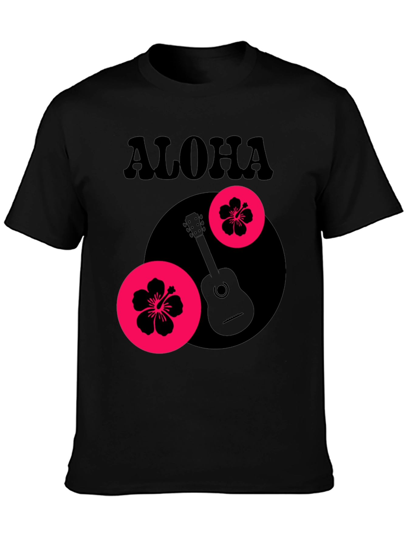 Aloha Graphic Tee - Tropical Guitar Design