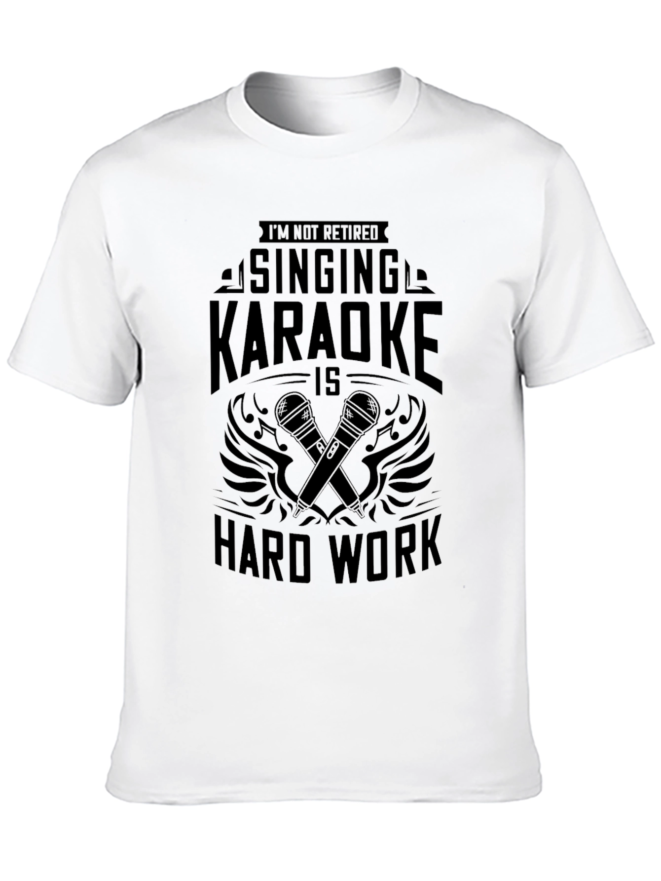 Singing Karaoke Hard Work Graphic T-Shirt