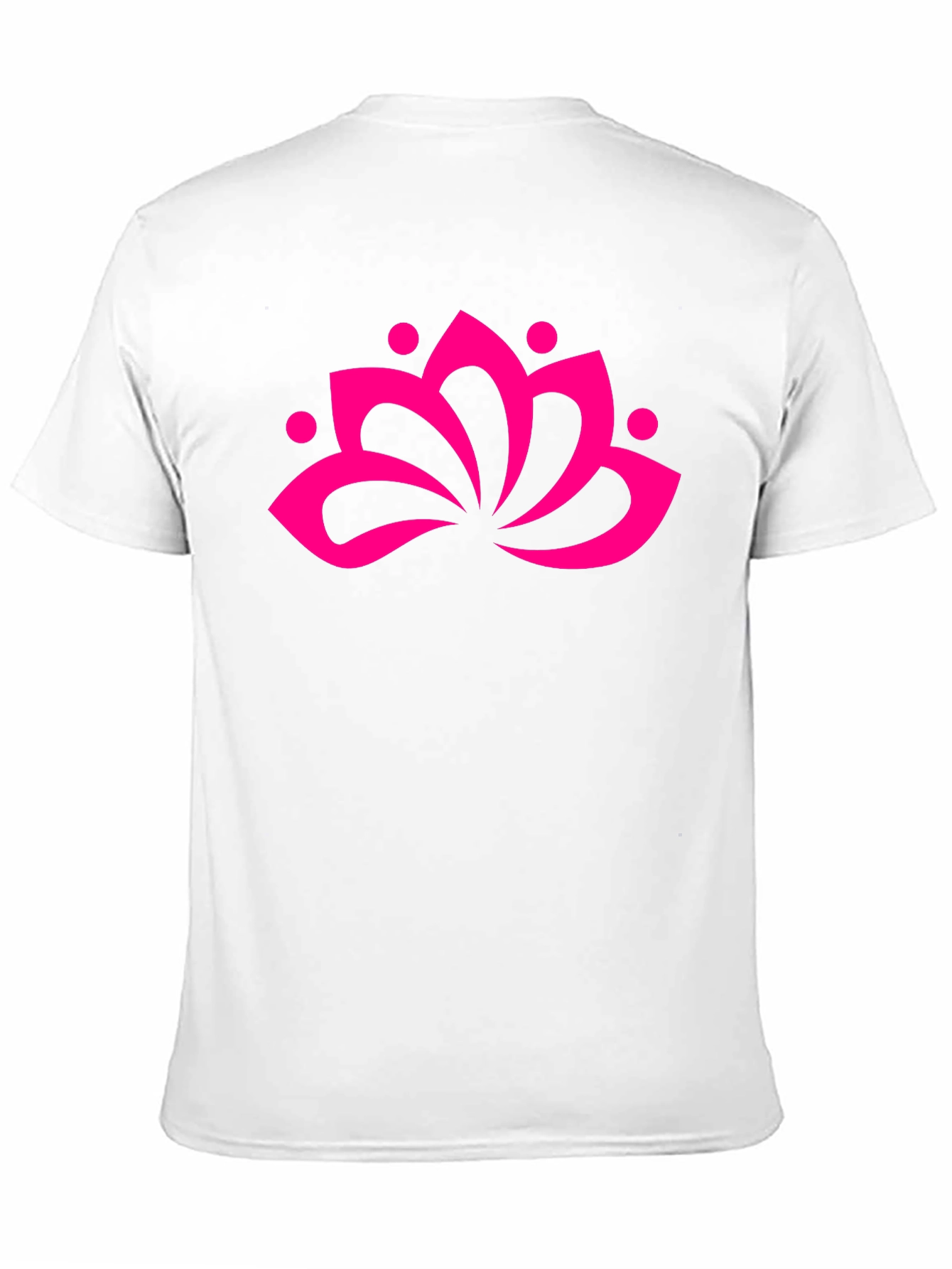 Black T-Shirt with Pink Lotus Flower Graphic