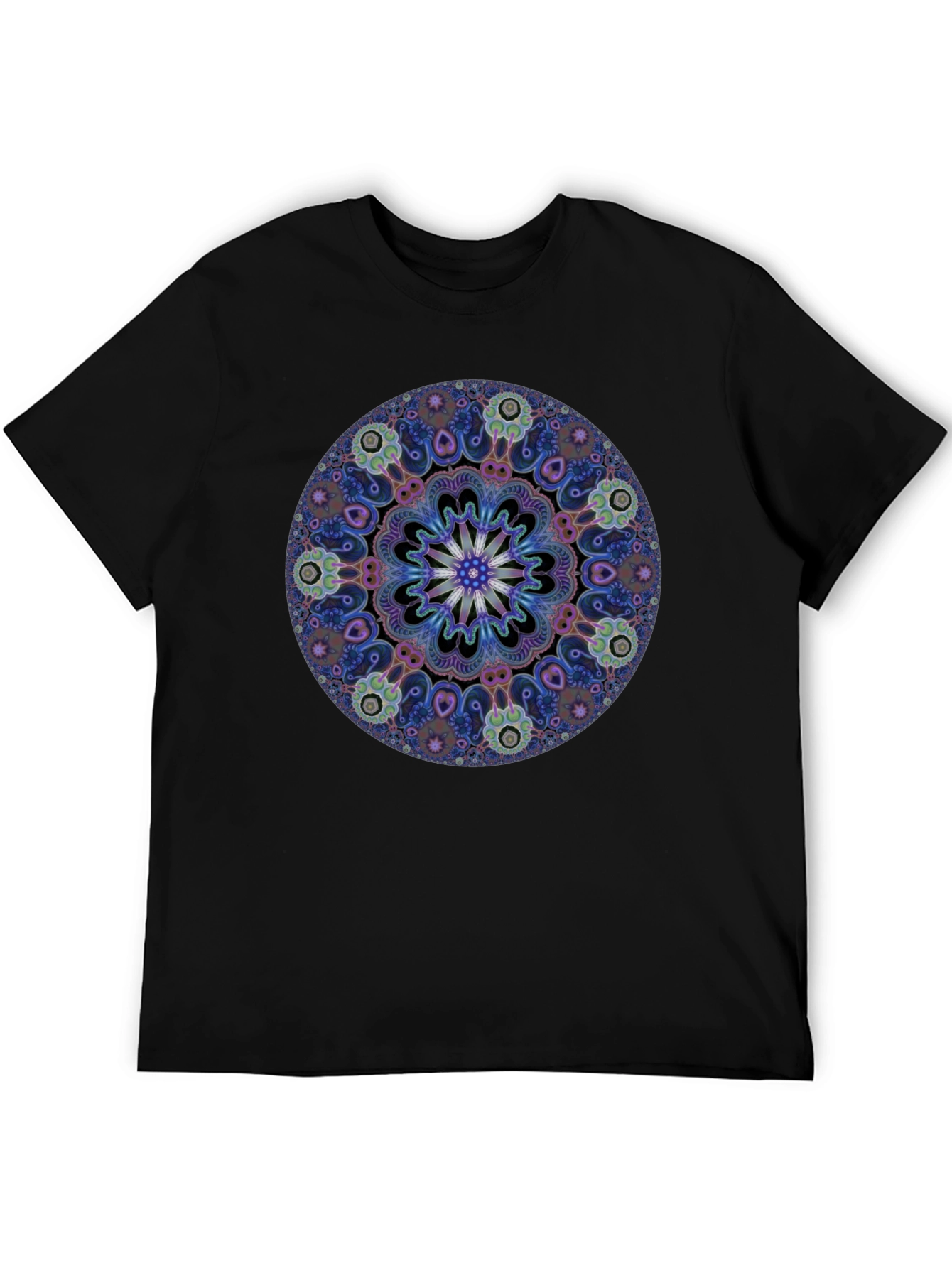 Mandala Print Black T-Shirt