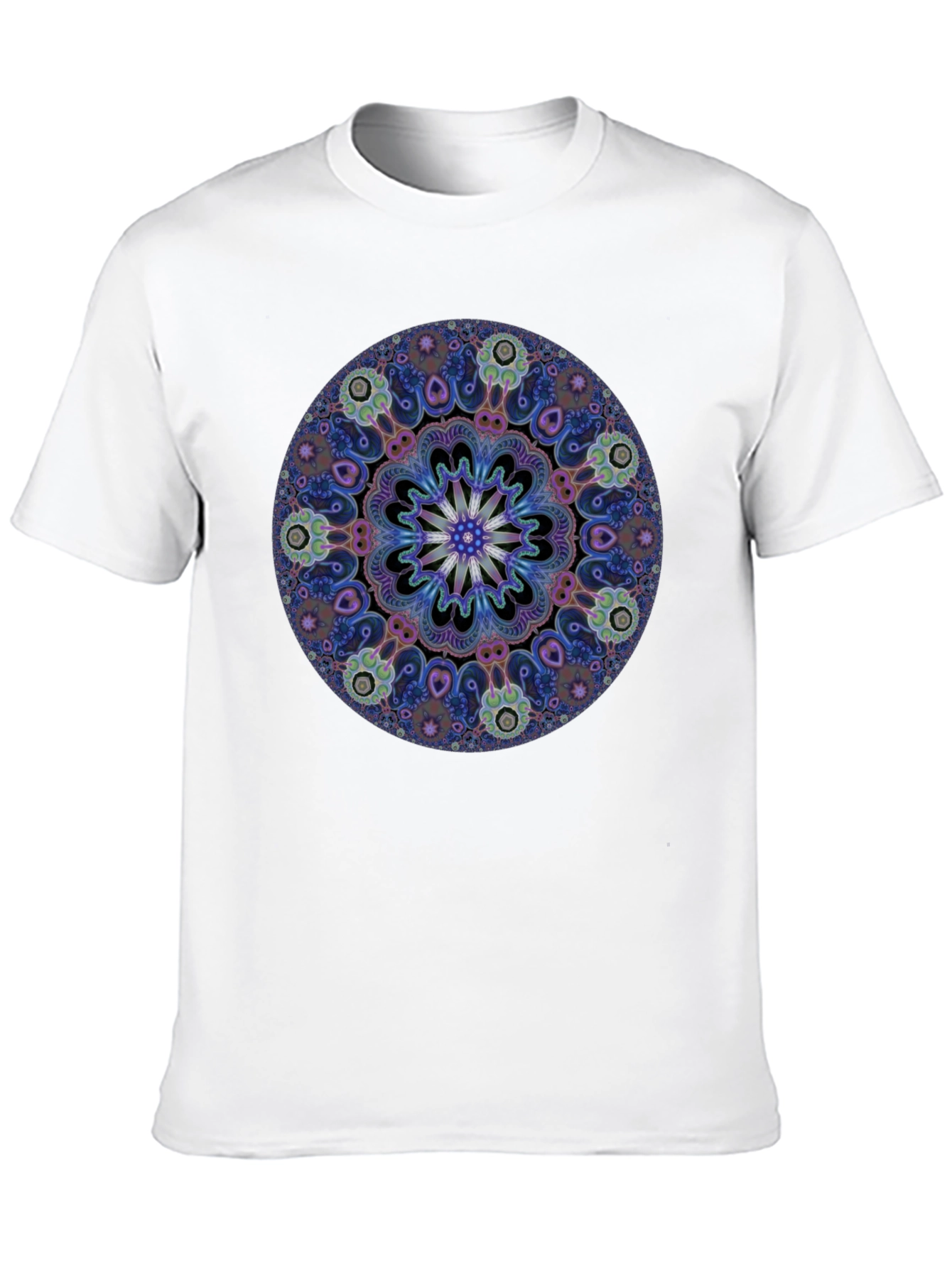 Mandala Print Black T-Shirt